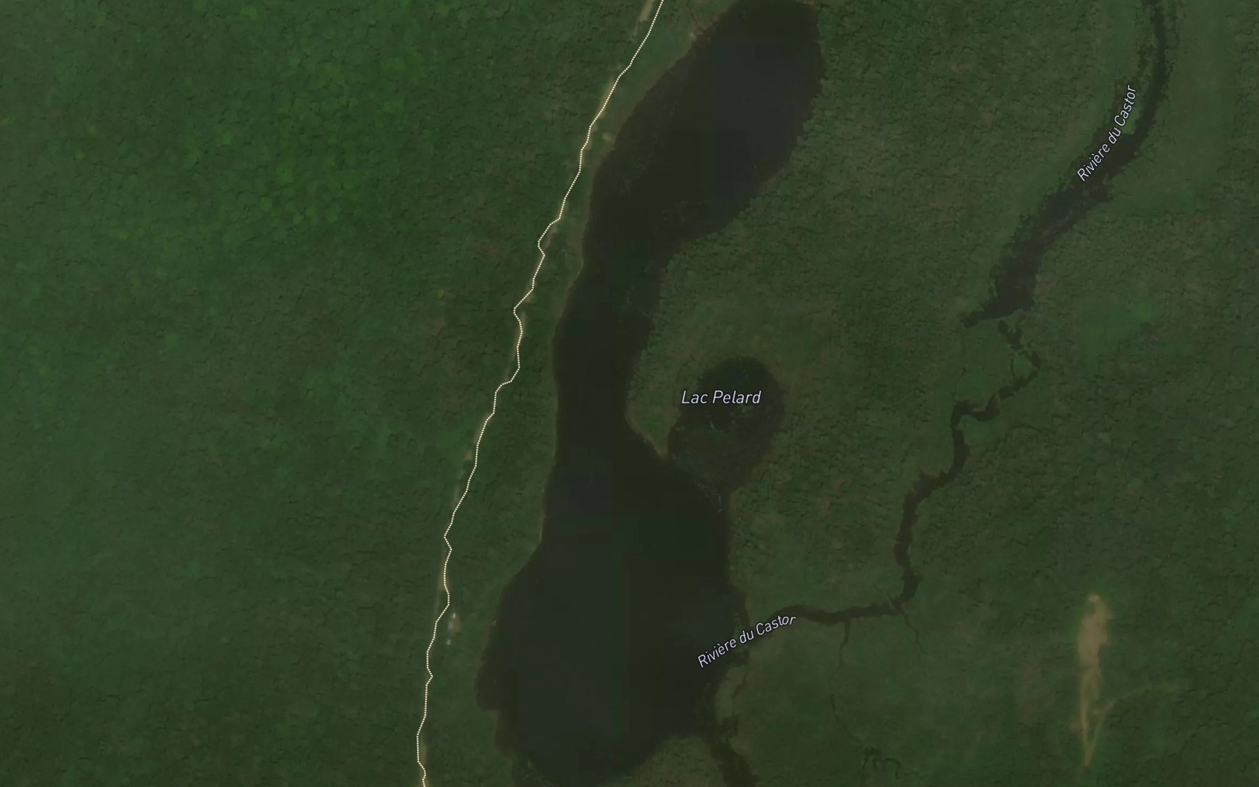 Satellite map of the Lac Pelard