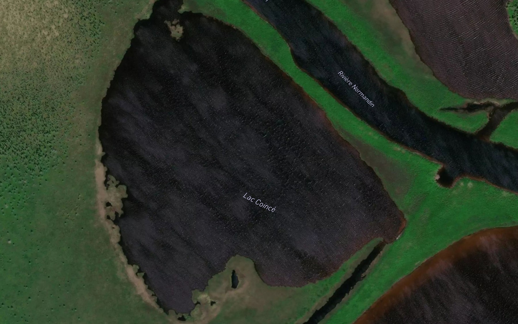 Satellite map of the Lac Coince