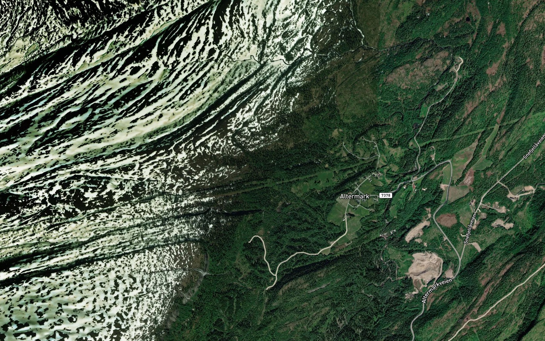 Satellite map of the Olandbekken
