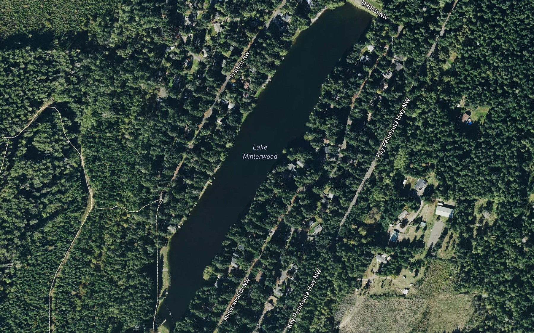 Satellite map of the Lake Minterwood