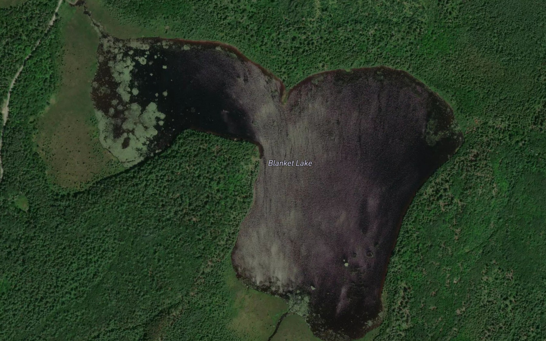 Satellite map of the Blanket Lake