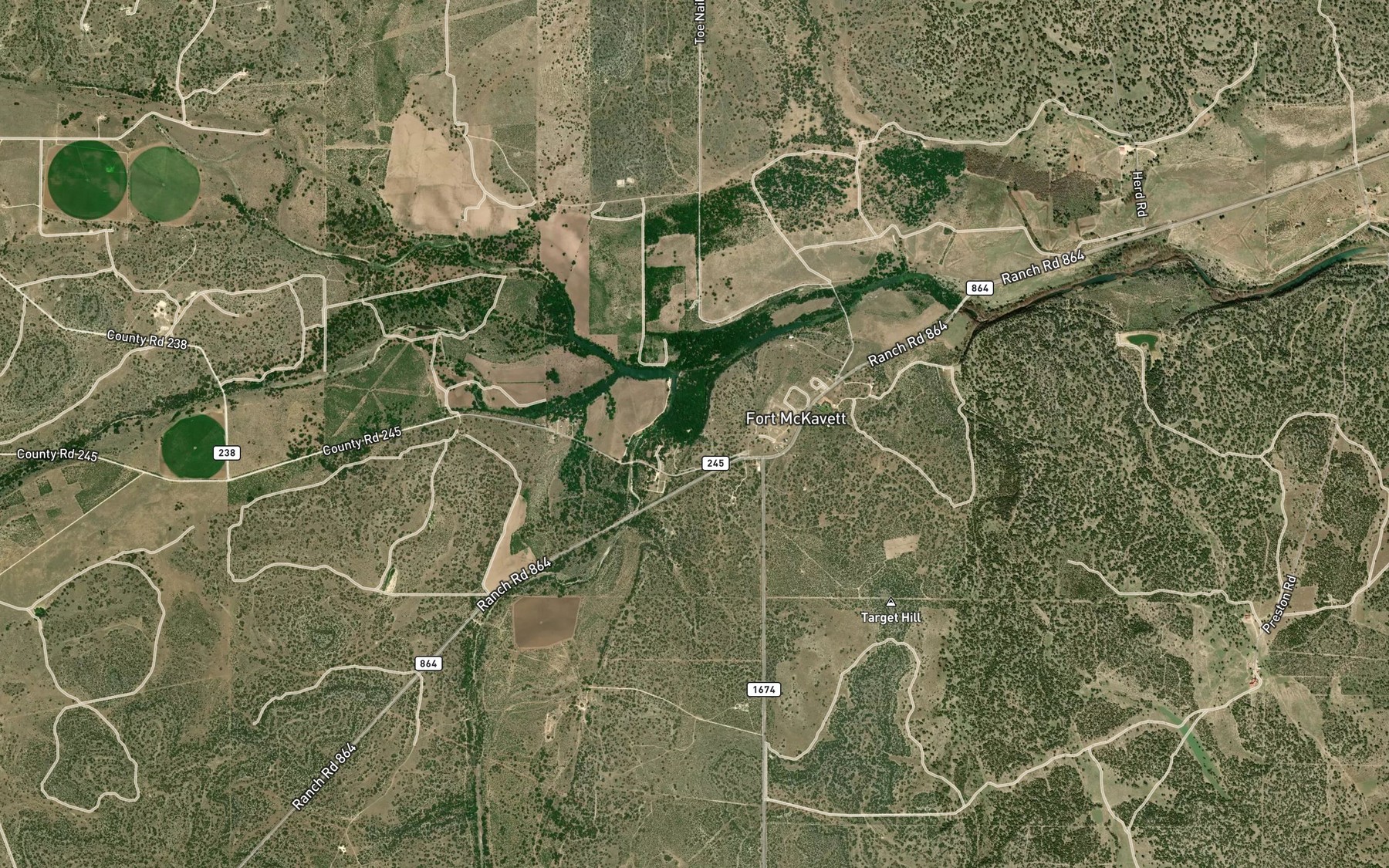 Satellite map of the Government Spring