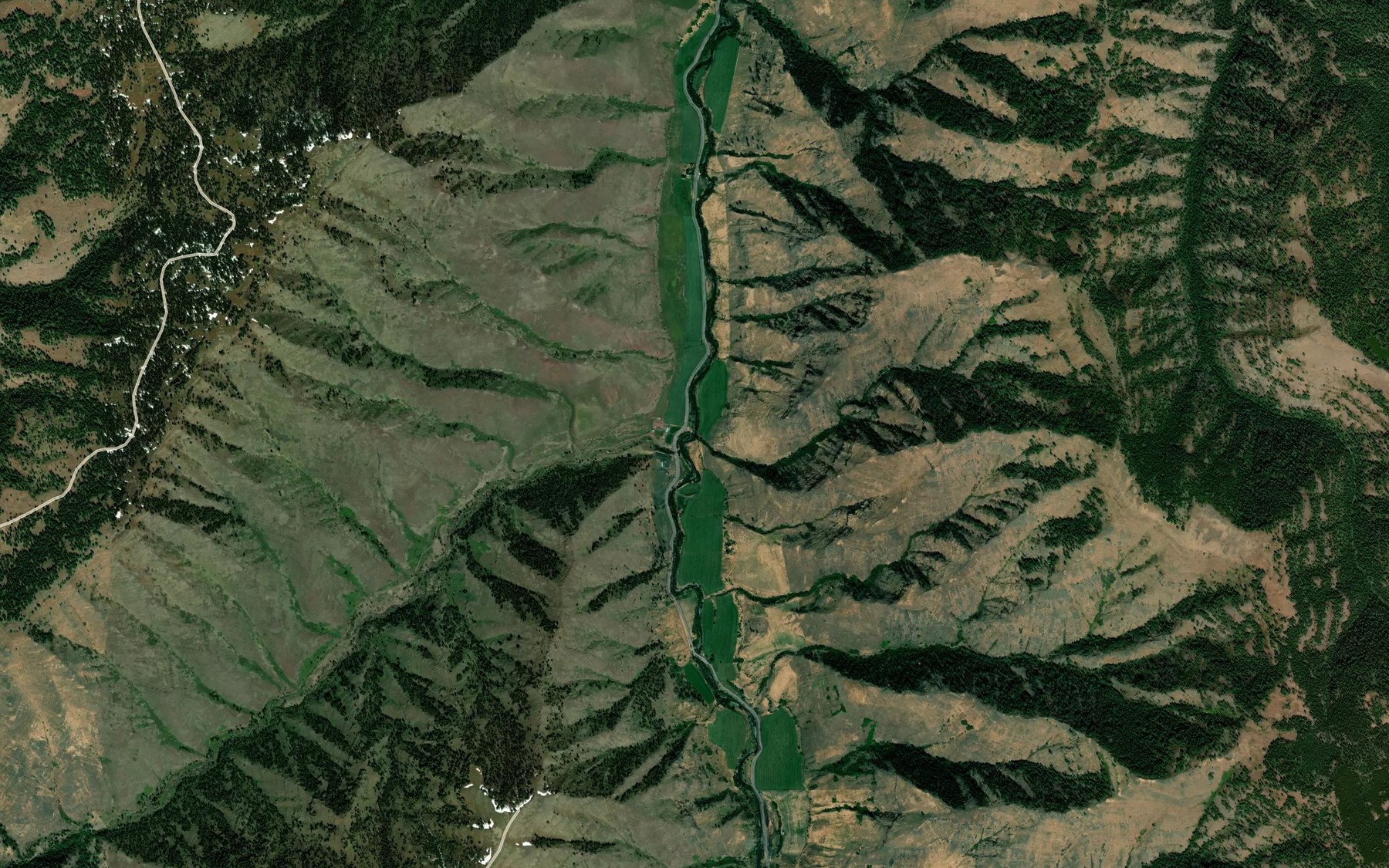 Satellite map of the Musty Creek