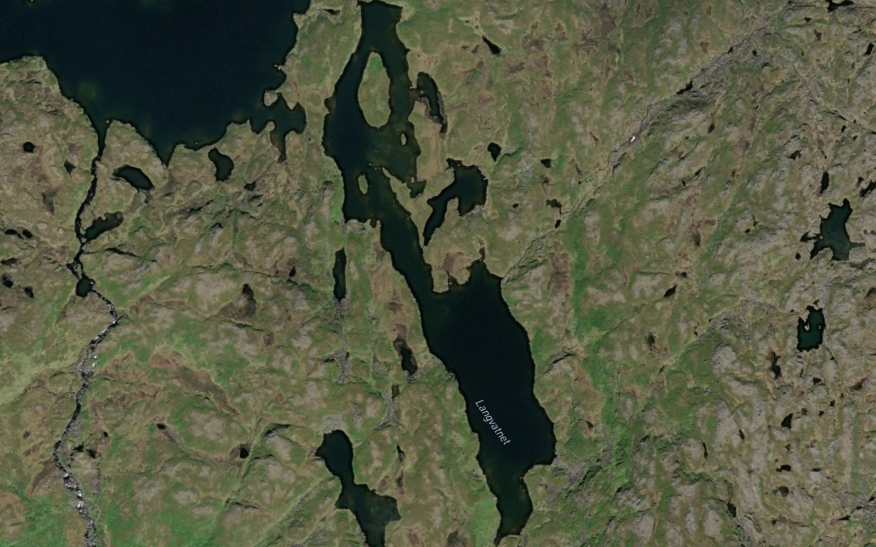Satellite map of the Langvatnet