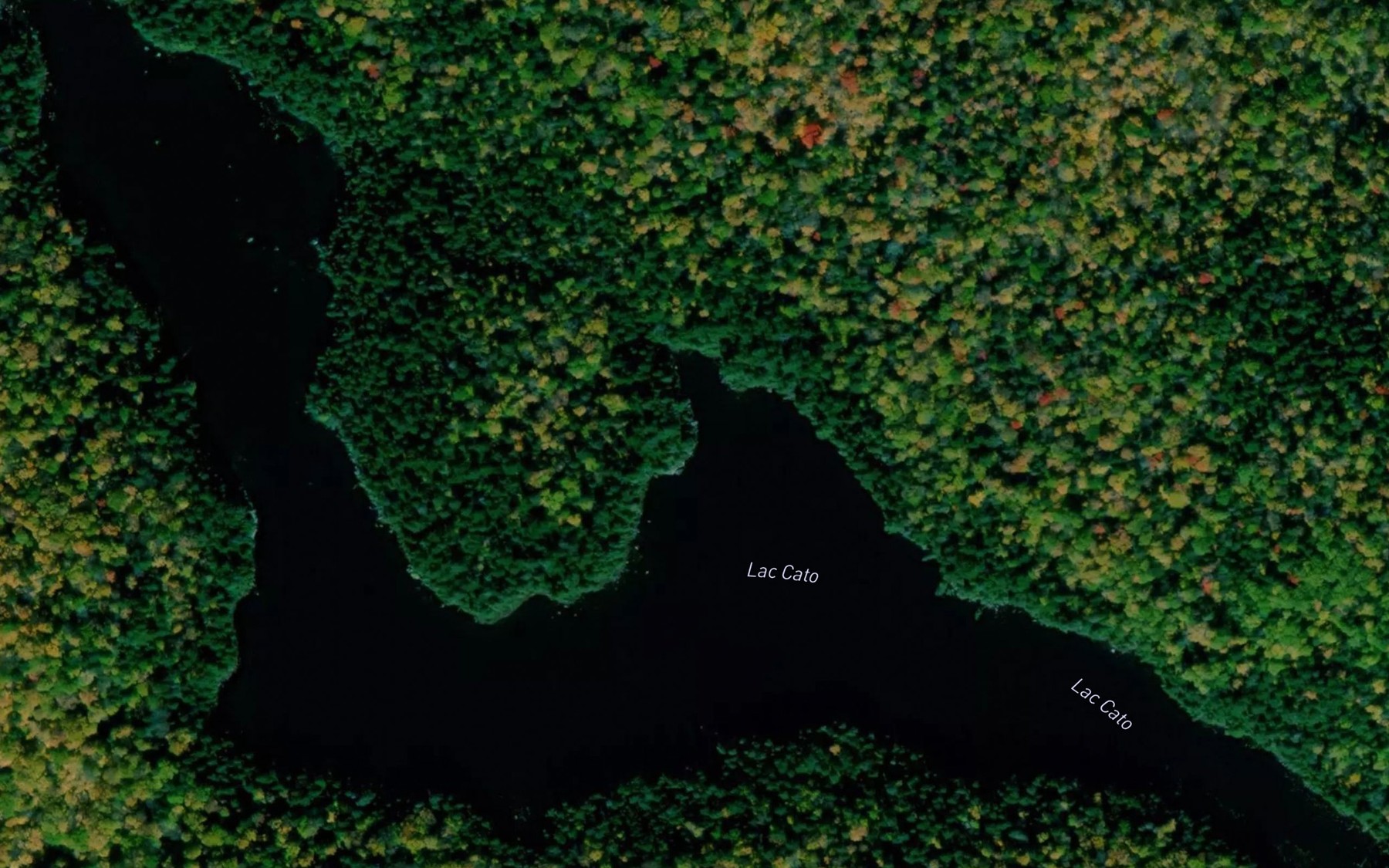 Satellite map of the Lac Cato