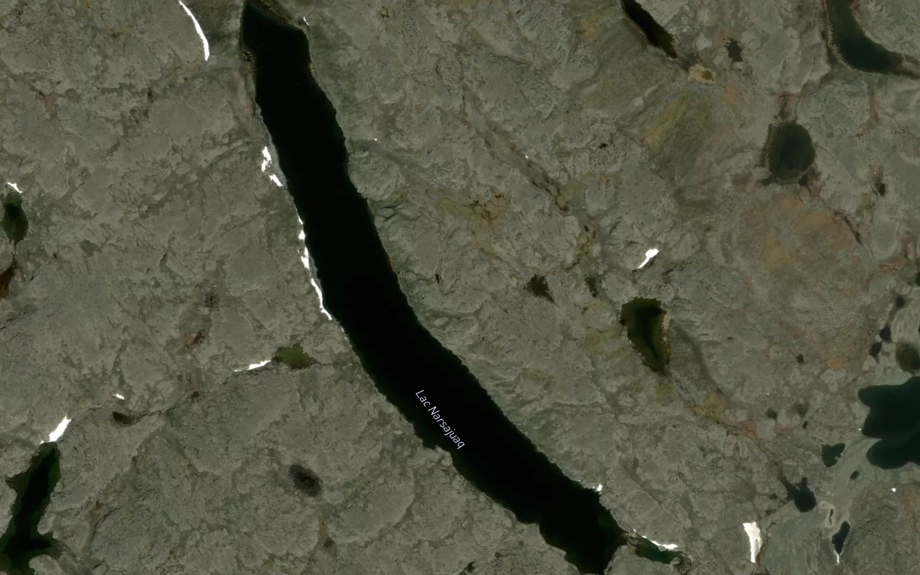 Satellite map of the Lac Narsajuaq