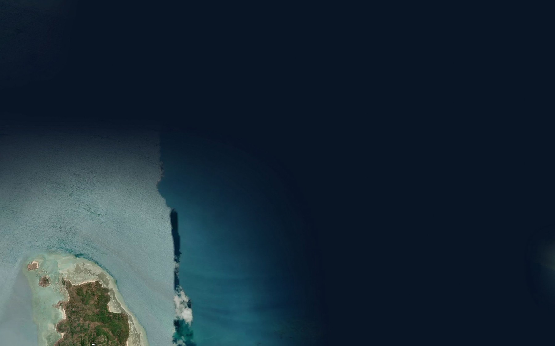 Satellite map of the Bramble Channel