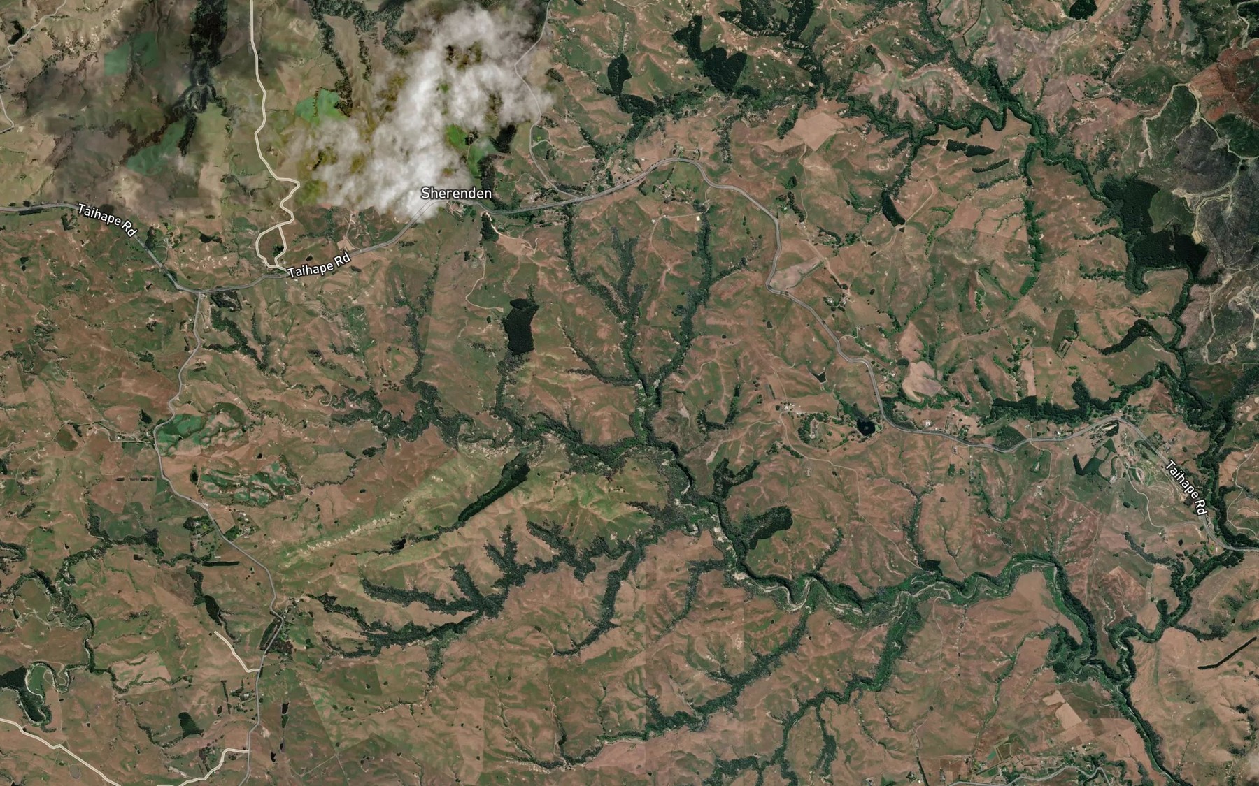 Satellite map of the Okawa Stream