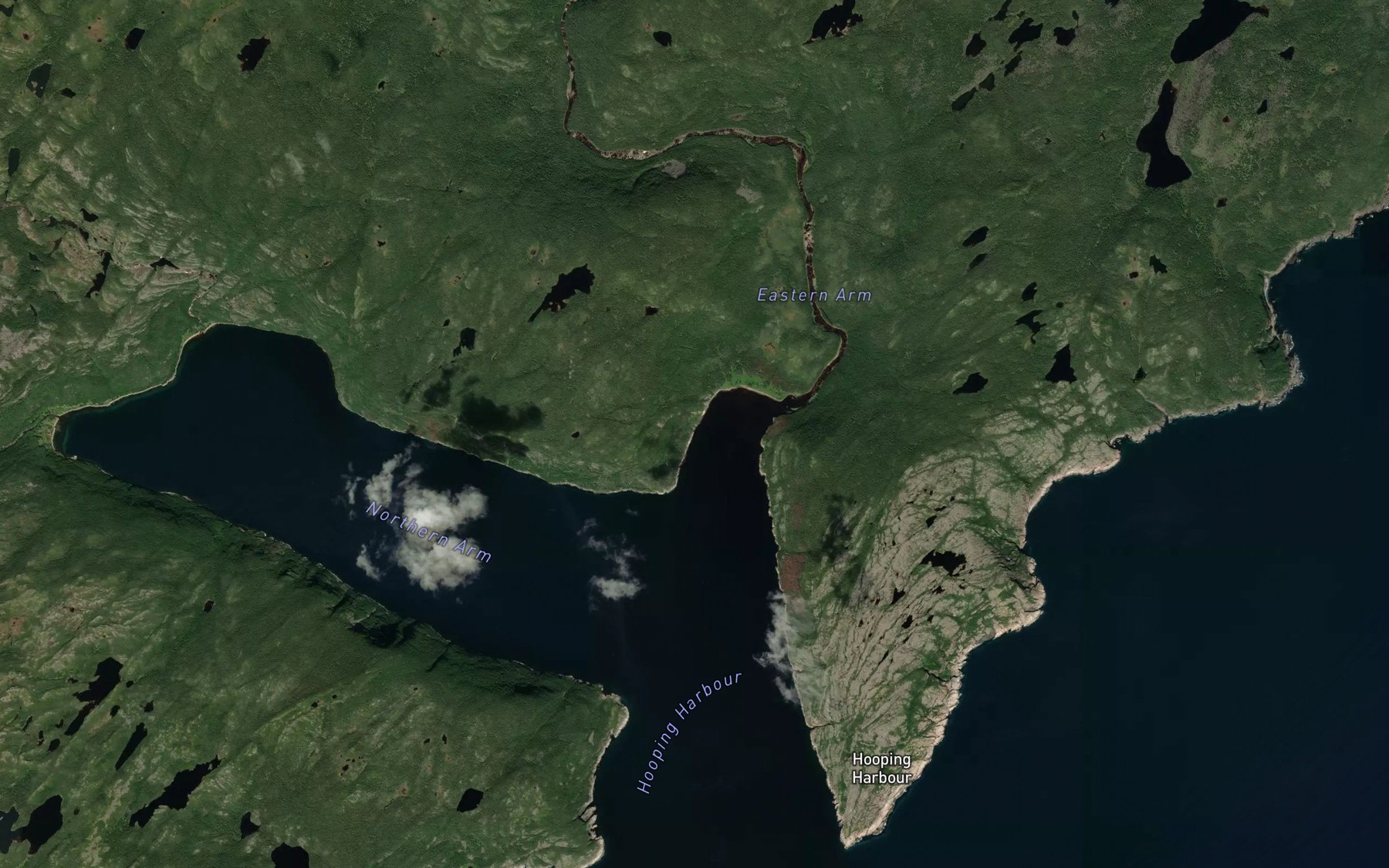 Satellite map of the Eastern Arm
