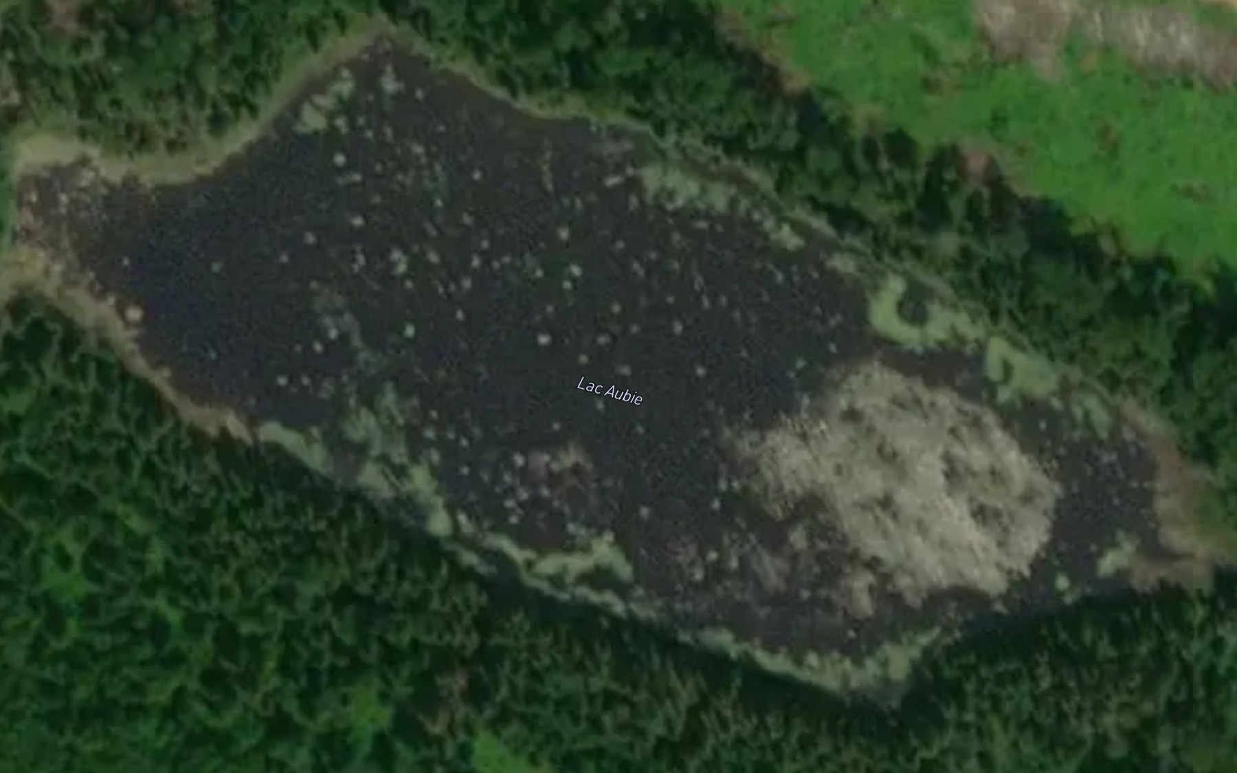 Satellite map of the Lac Aubie