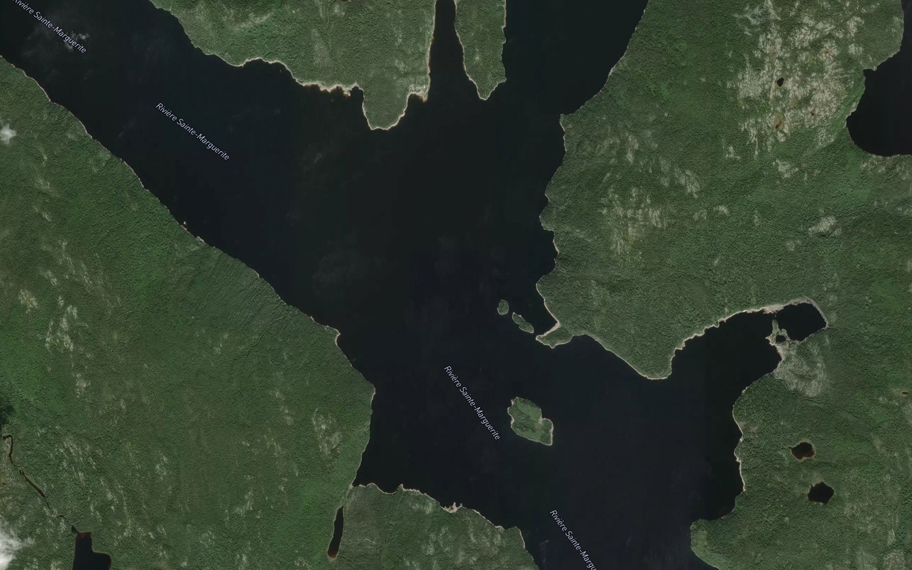 Satellite map of the Ruisseau Athanase