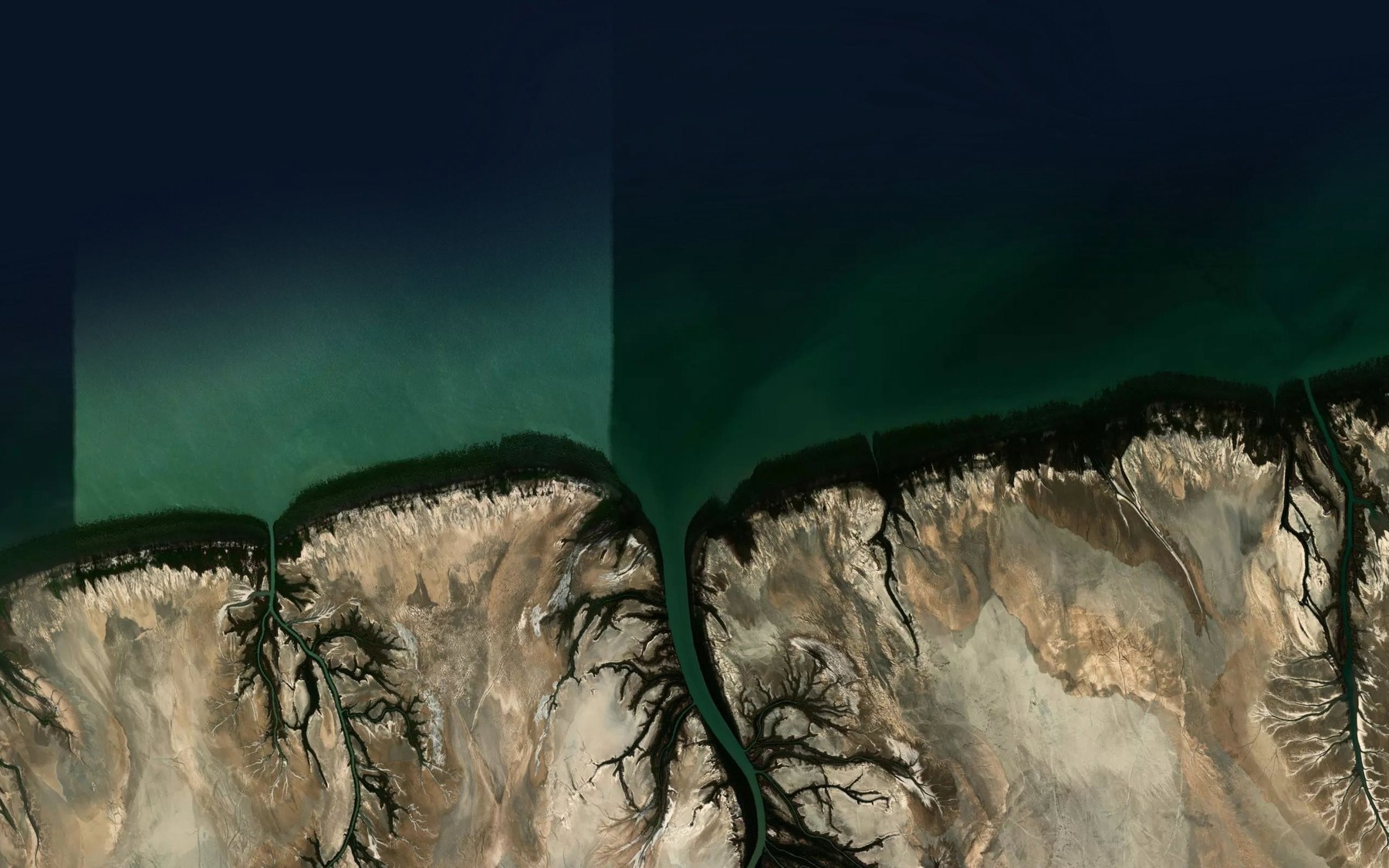 Satellite map of the Morning Inlet