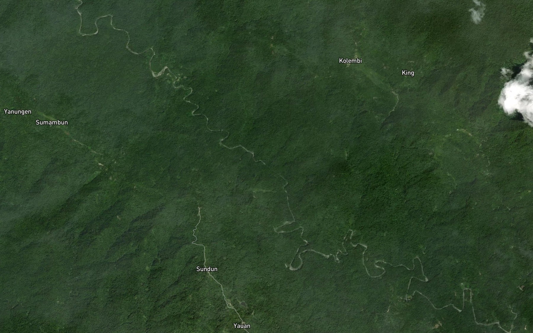 Satellite map of the Porakan Creek