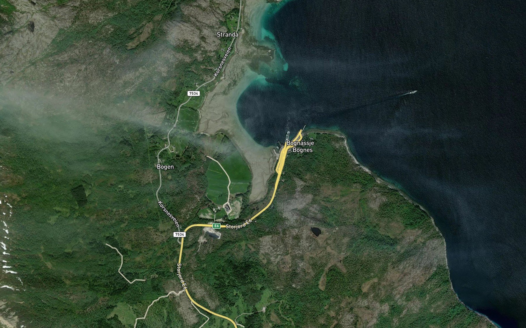 Satellite map of the Bogvika