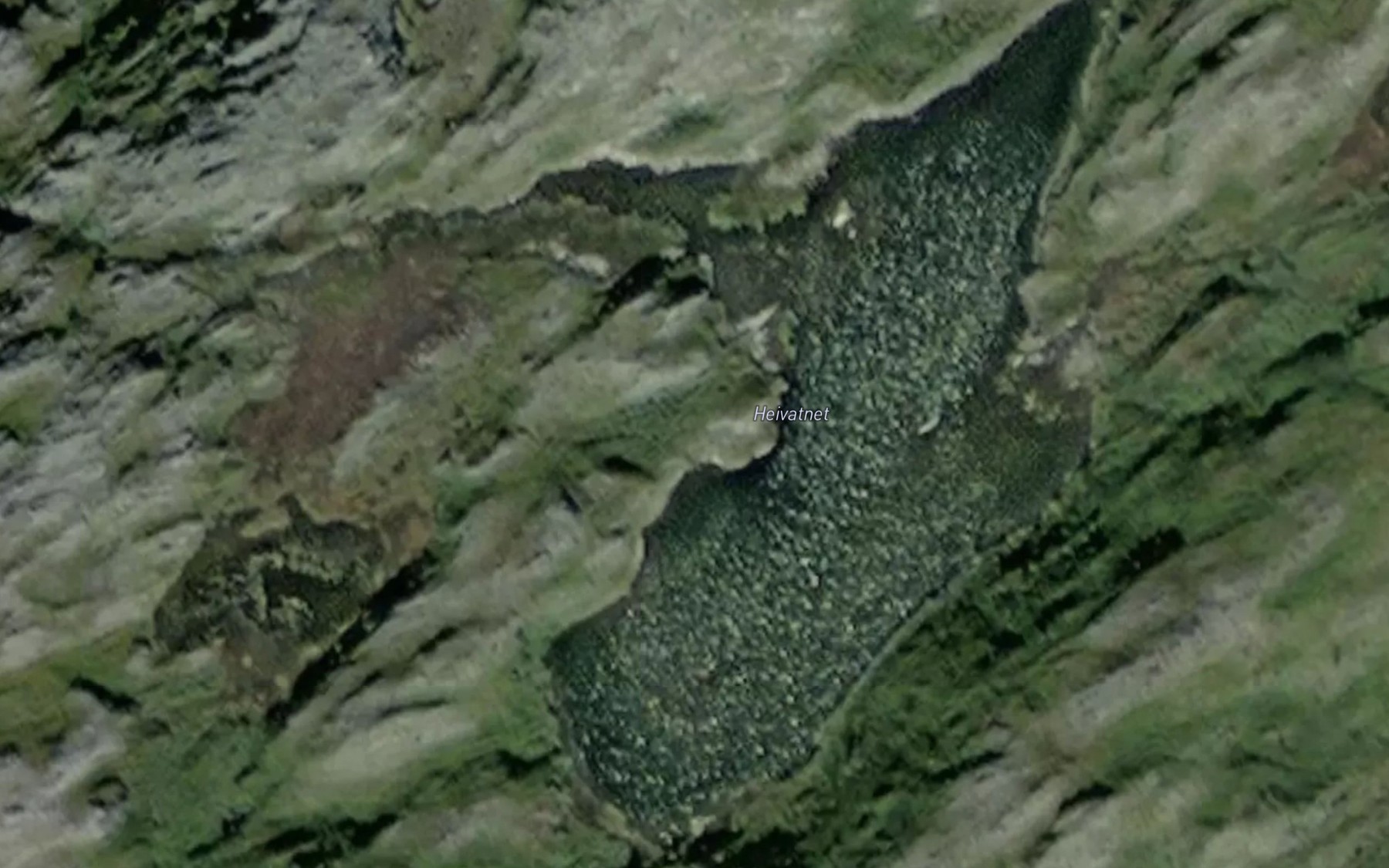 Satellite map of the Heivatnet