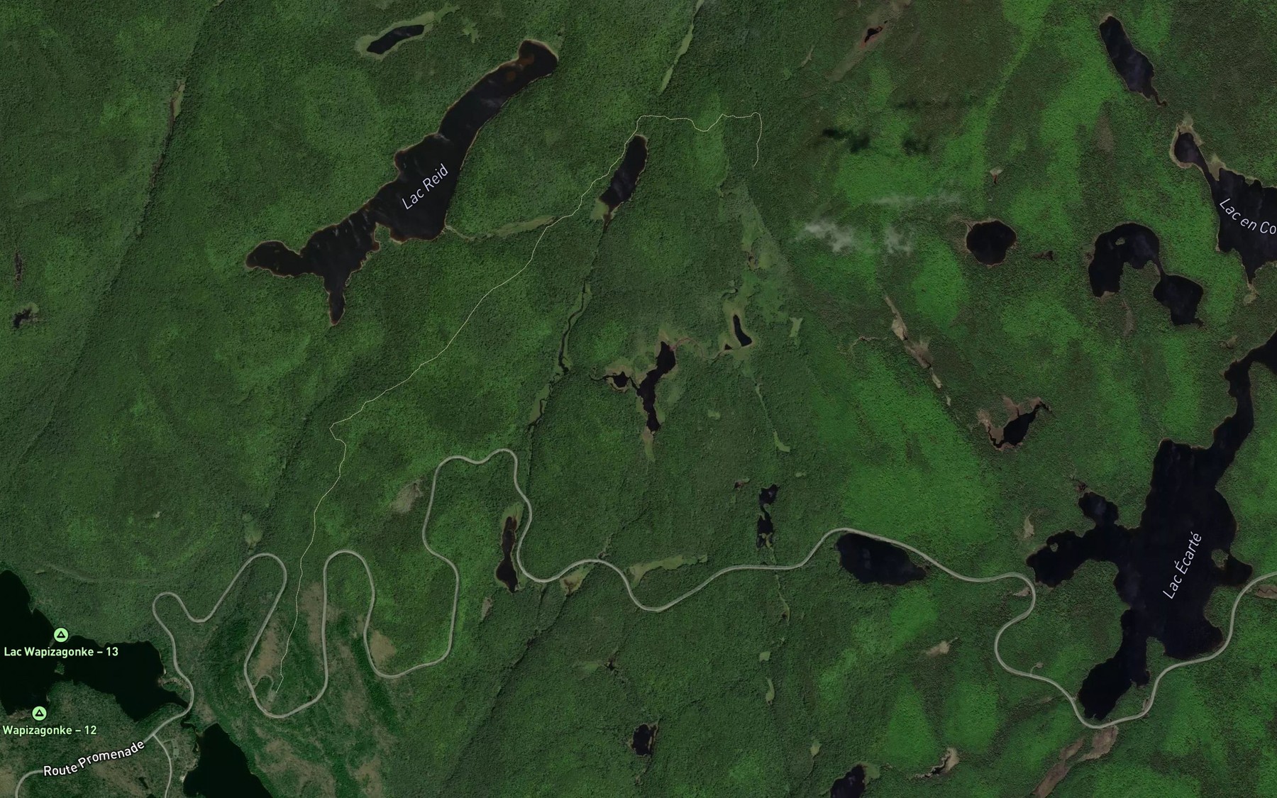 Satellite map of the Le Lacon