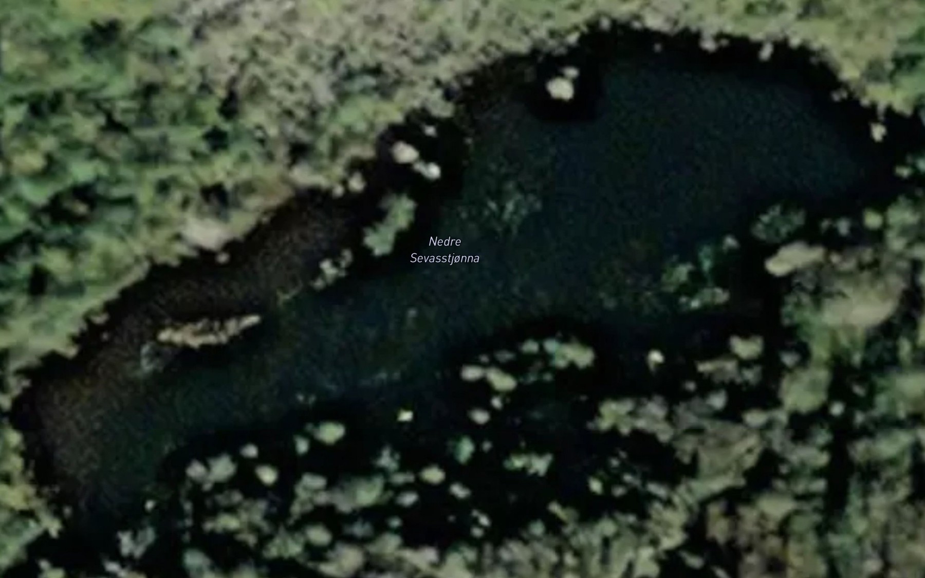 Satellite map of the Nedre Sevasstjonna