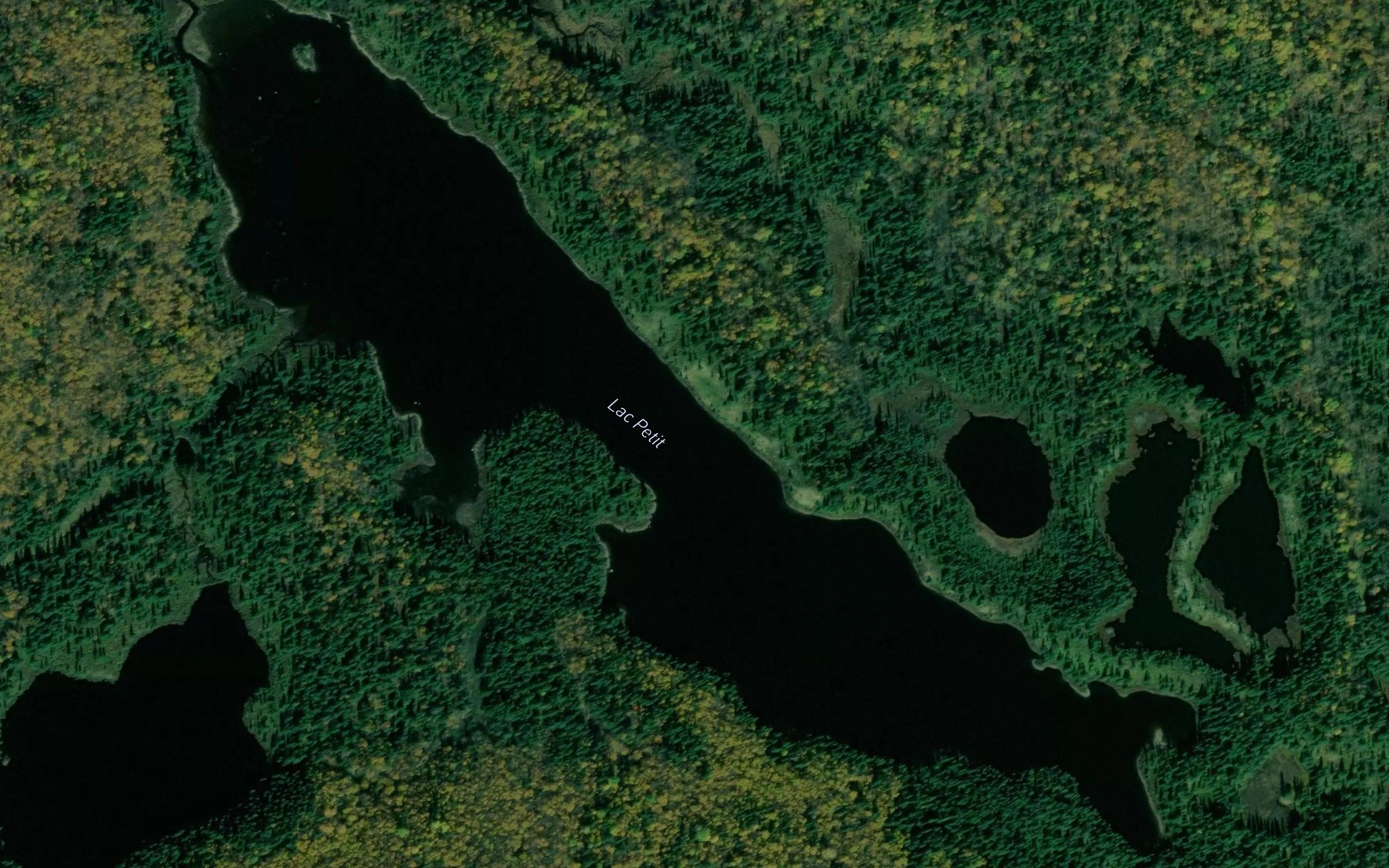 Satellite map of the Lac Petit