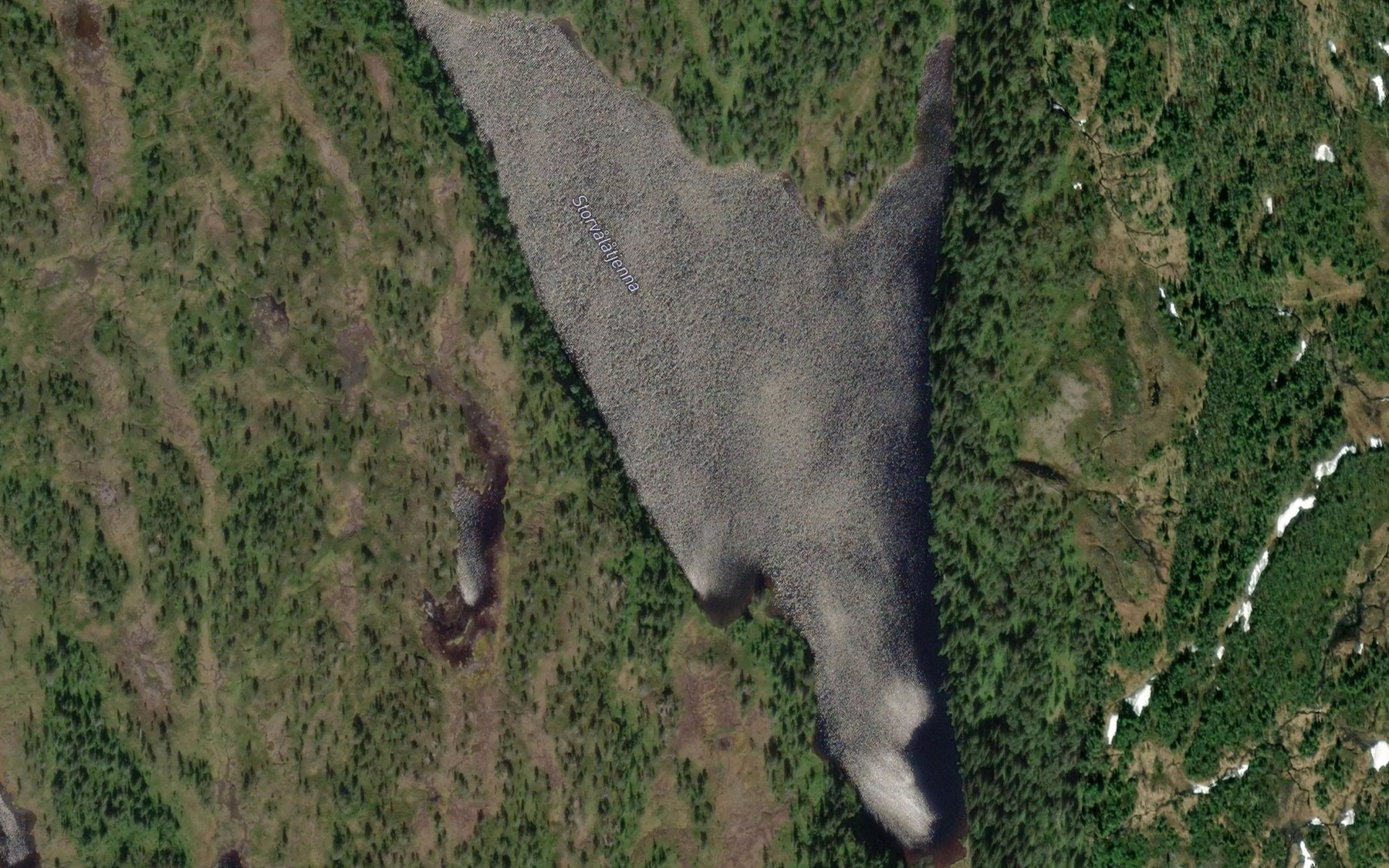 Satellite map of the Valatjennin