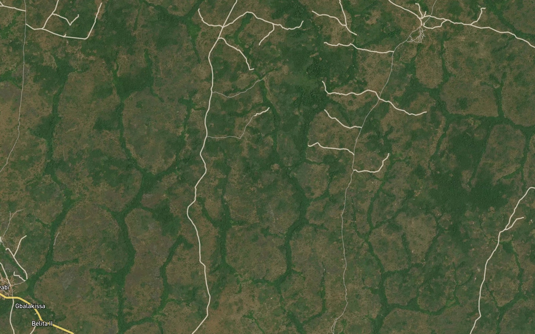 Satellite map of the Beligakele