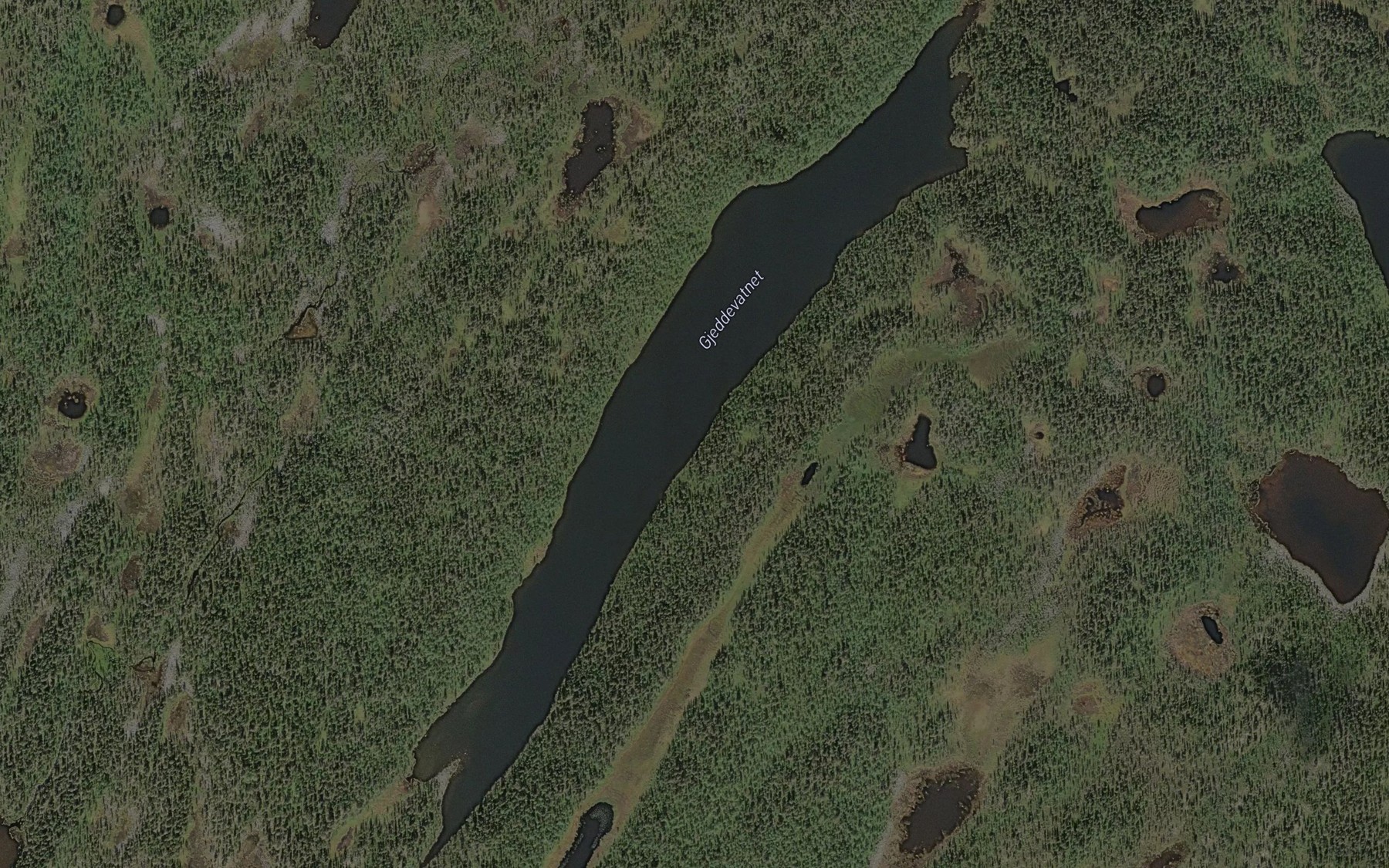 Satellite map of the Gjeddevatnet
