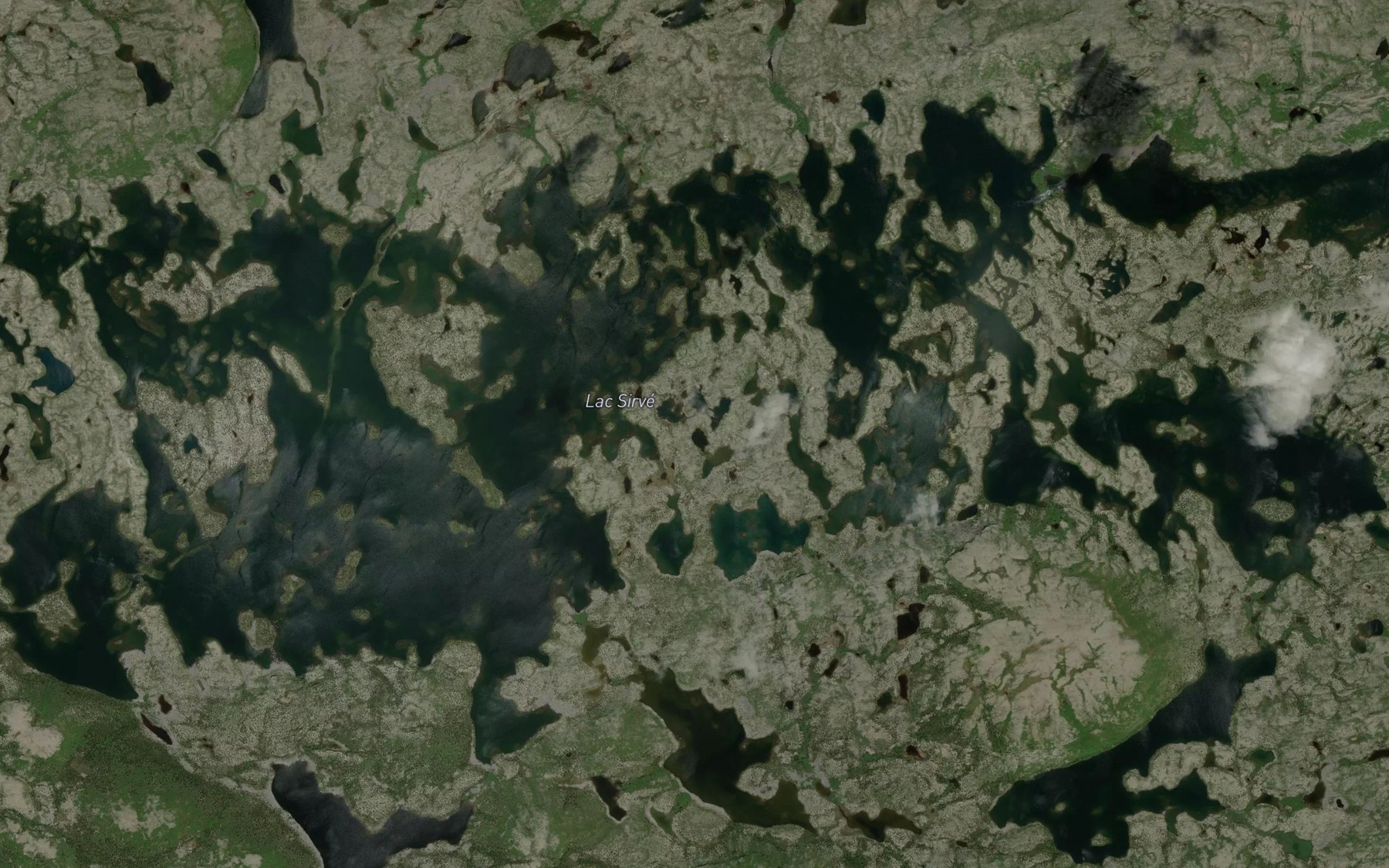 Satellite map of the Lac Sirve