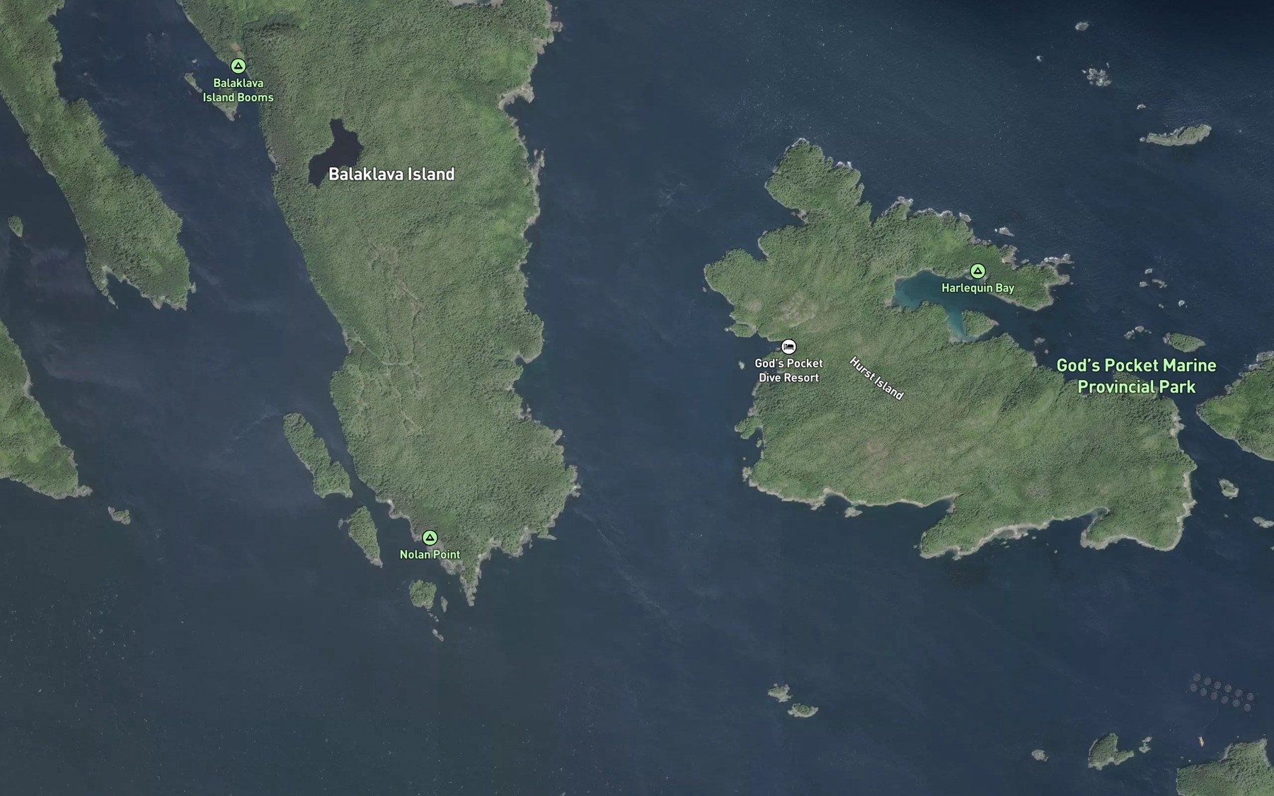 Satellite map of the Christie Passage