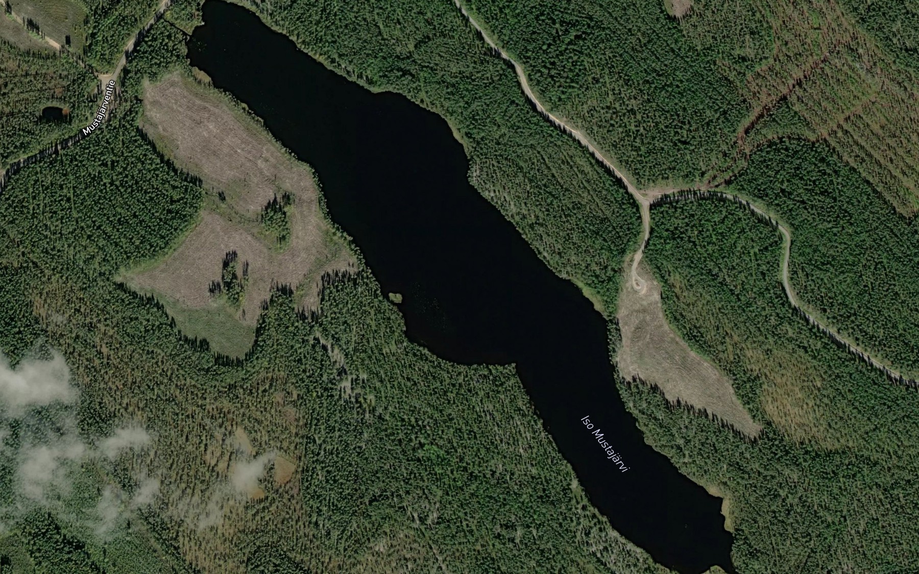 Satellite map of the Iso Mustajarvi
