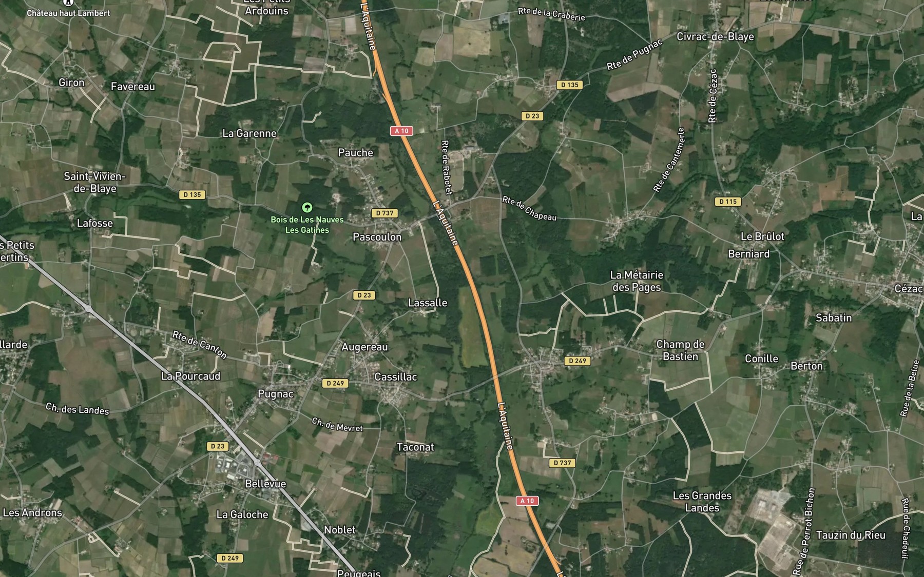 Satellite map of the Ruisseau de Colinet