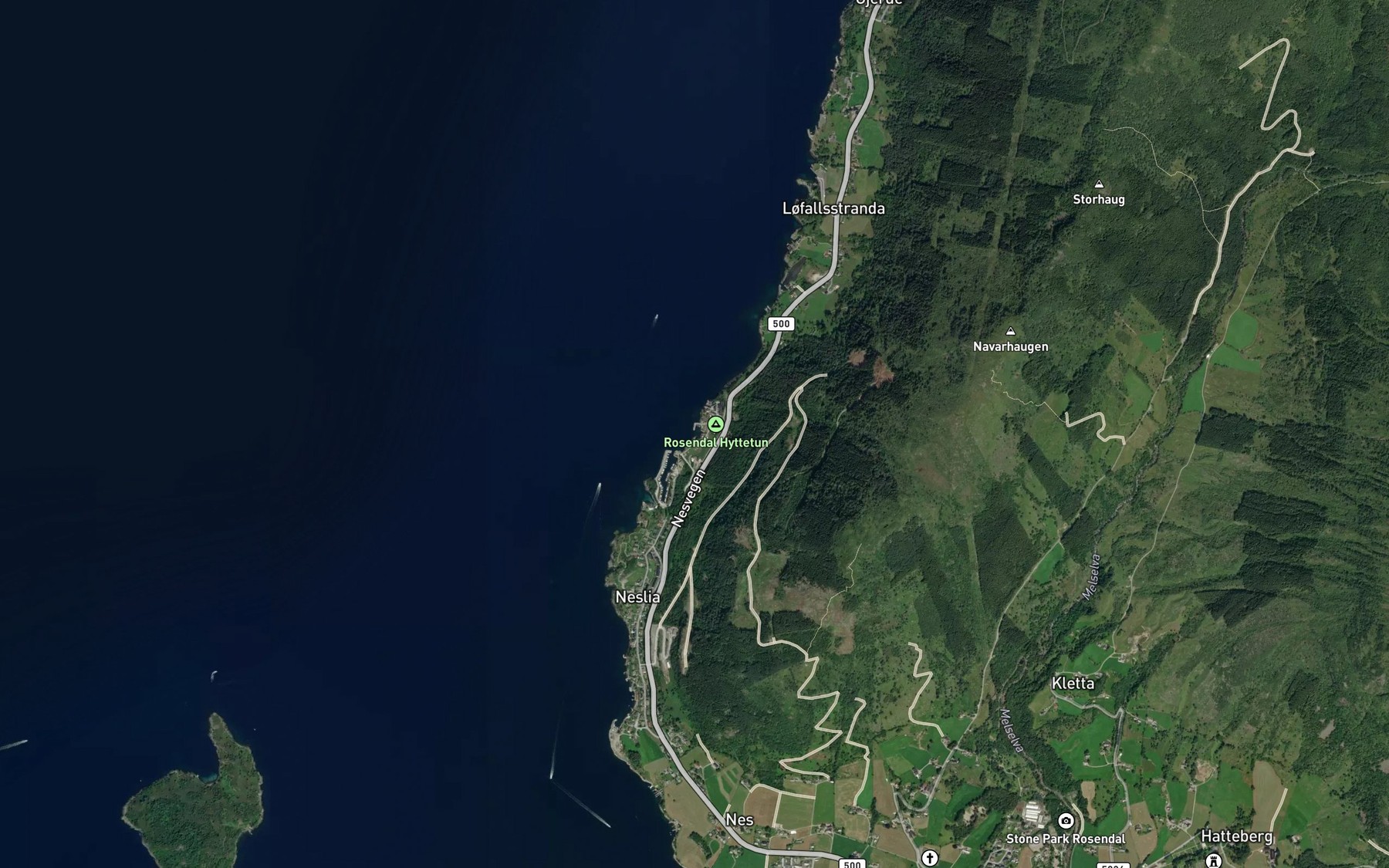 Satellite map of the Vedavika