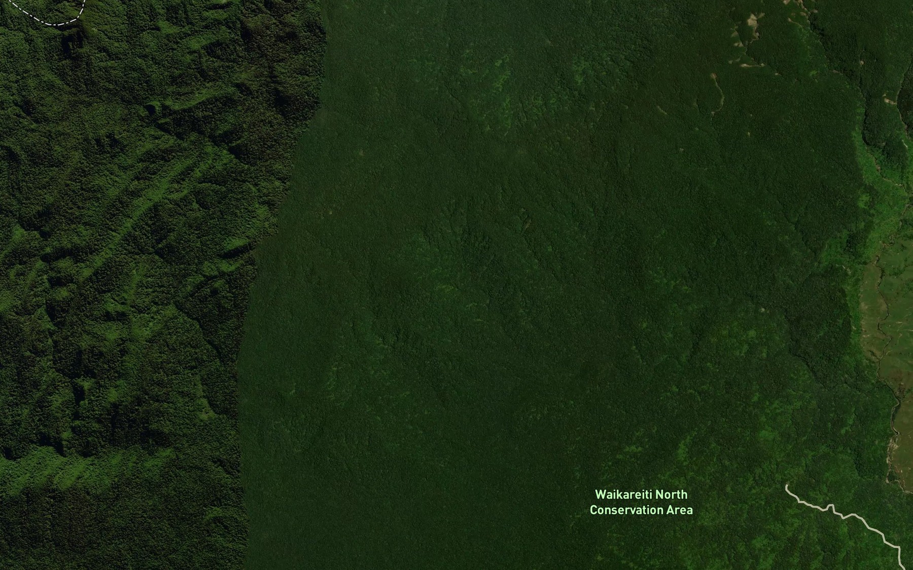 Satellite map of the Hangaroa River