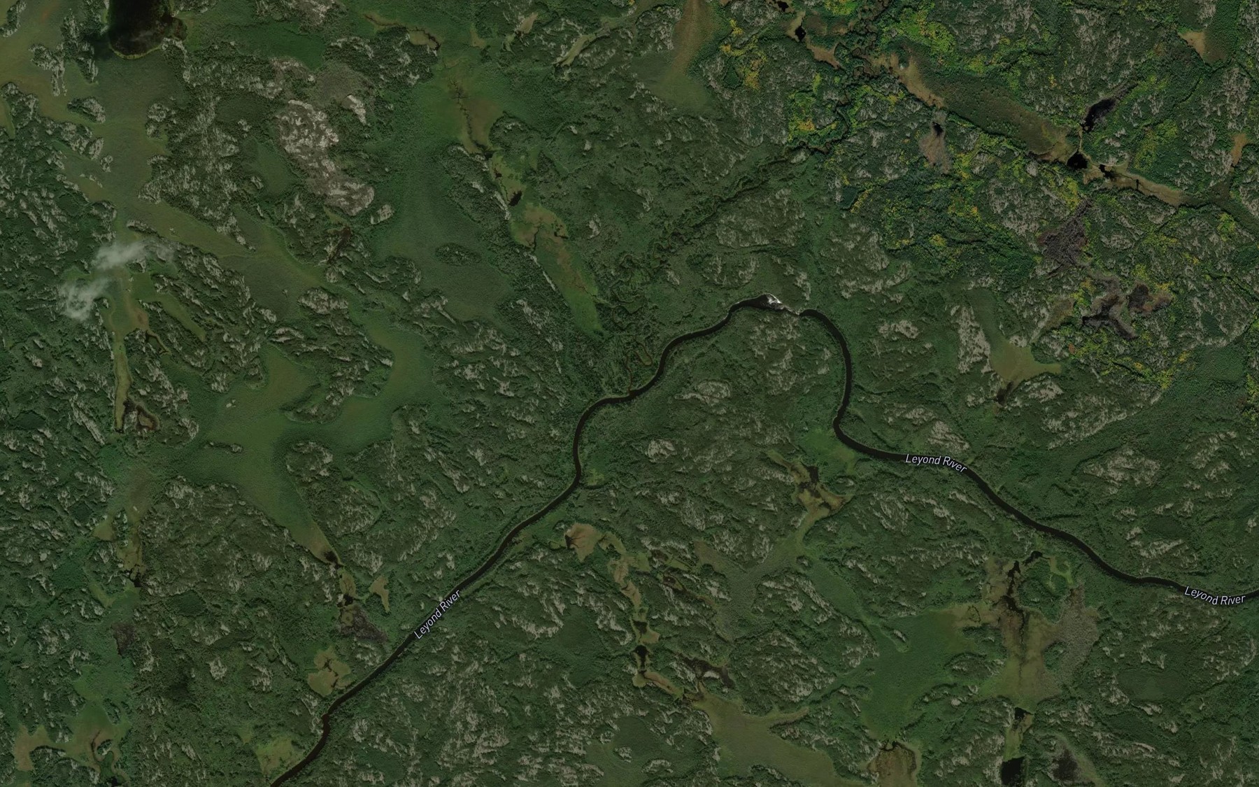 Satellite map of the Amoskawaywe Creek