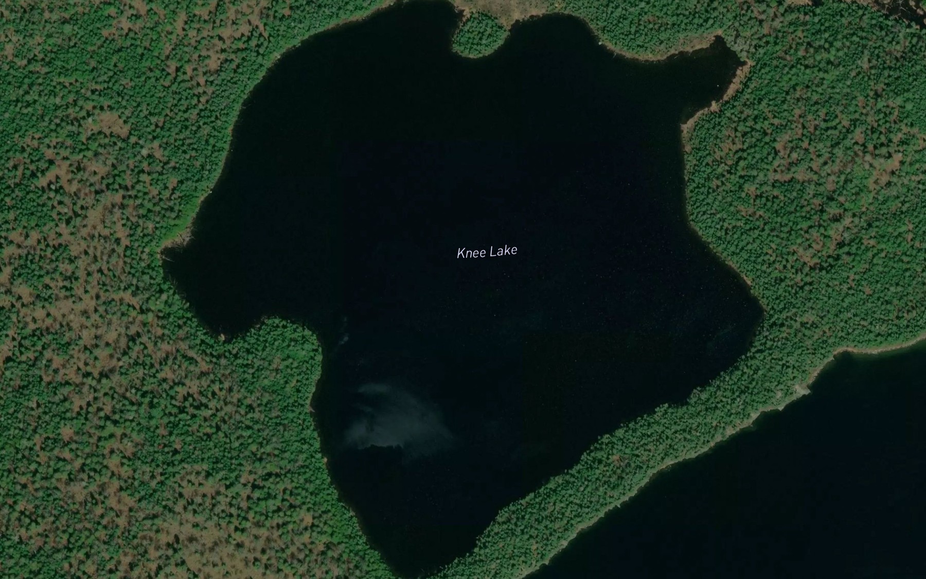 Satellite map of the Knee Lake