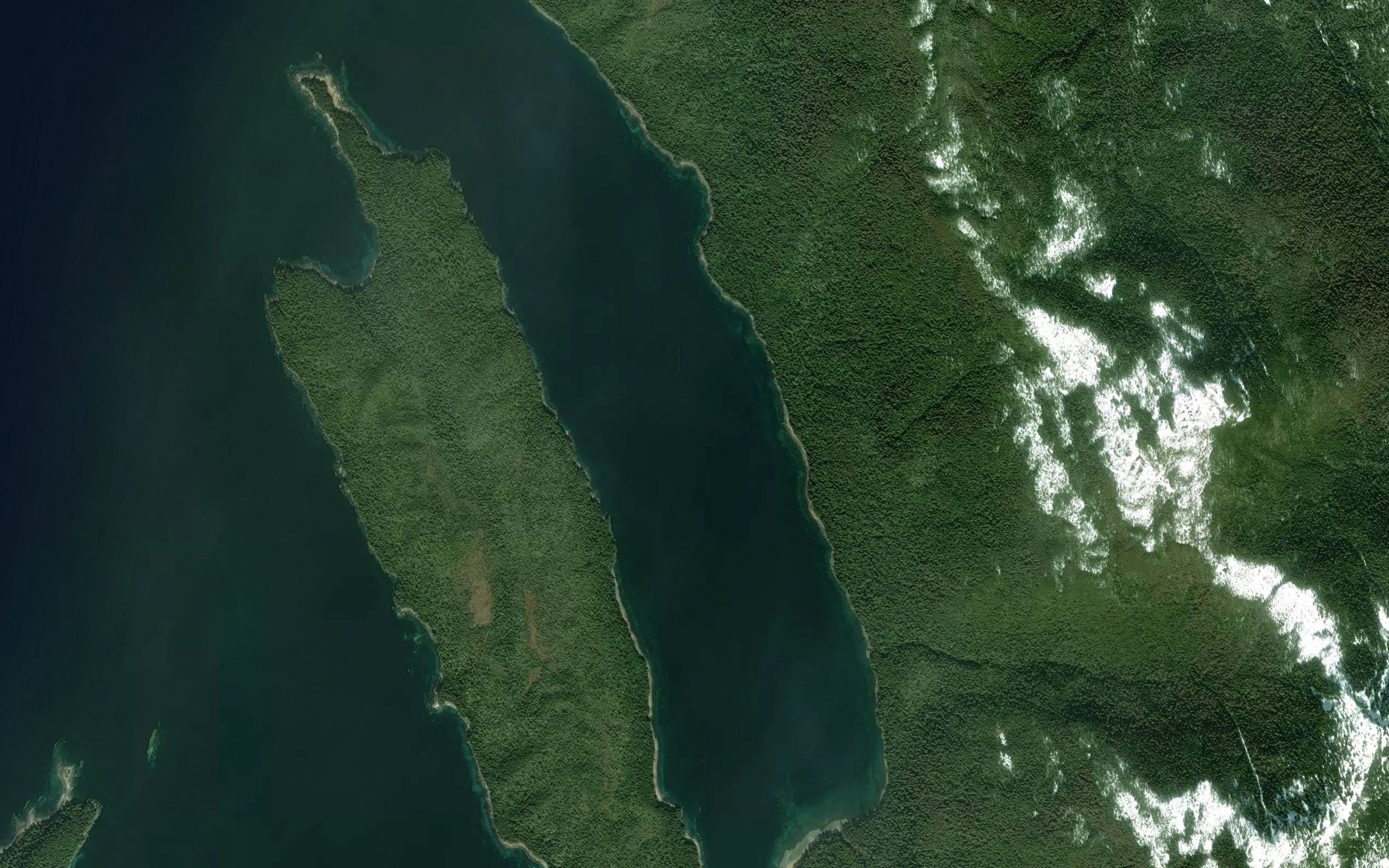 Satellite map of the Cleveland Passage