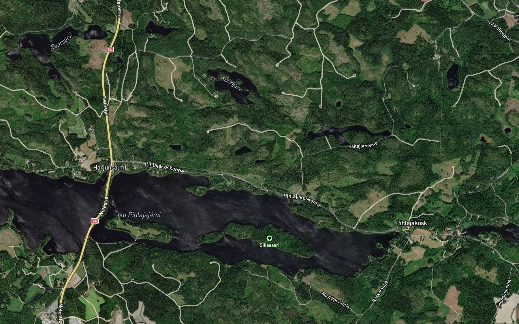 Satellite map of the Paskolammi