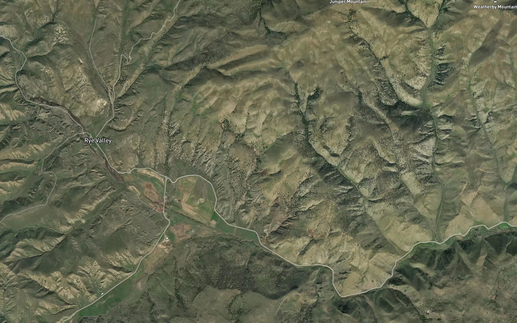 Satellite map of the Dry Gulch Spring