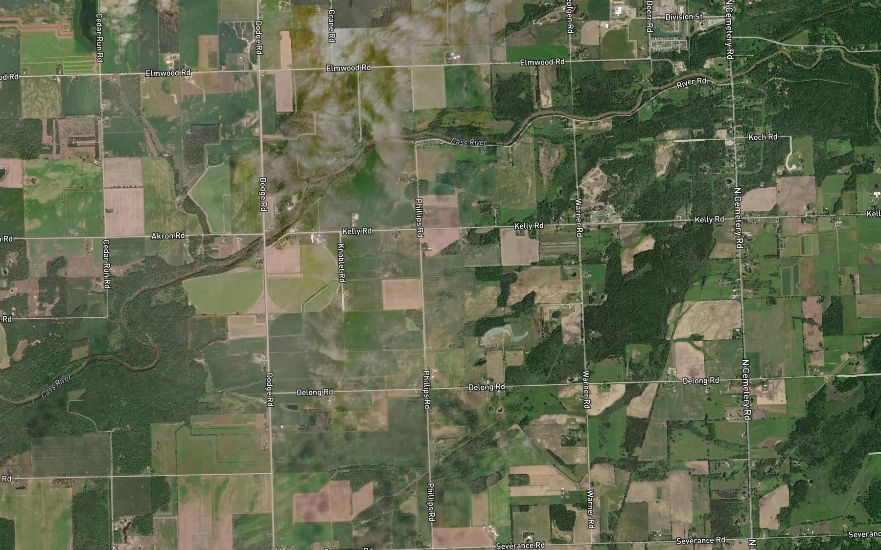 Satellite map of the Talmadge Drain