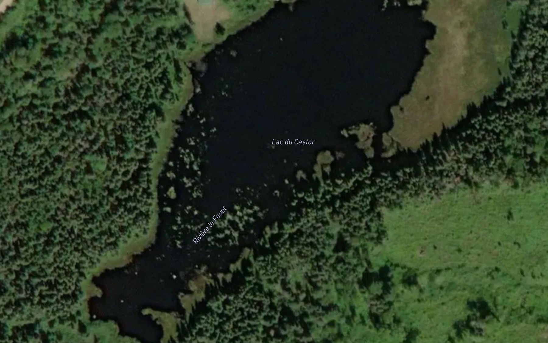 Satellite map of the Lac du Castor