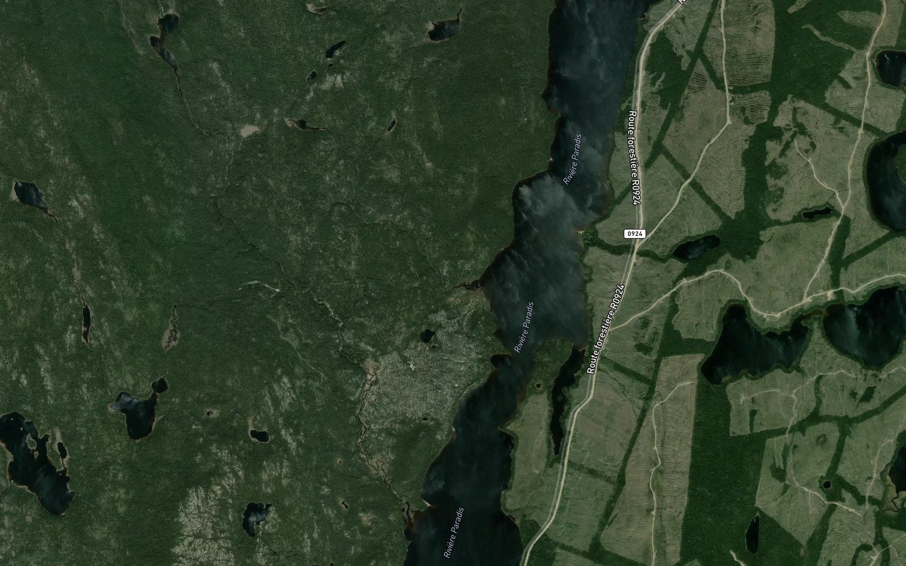 Satellite map of the Ruisseau Petrelli