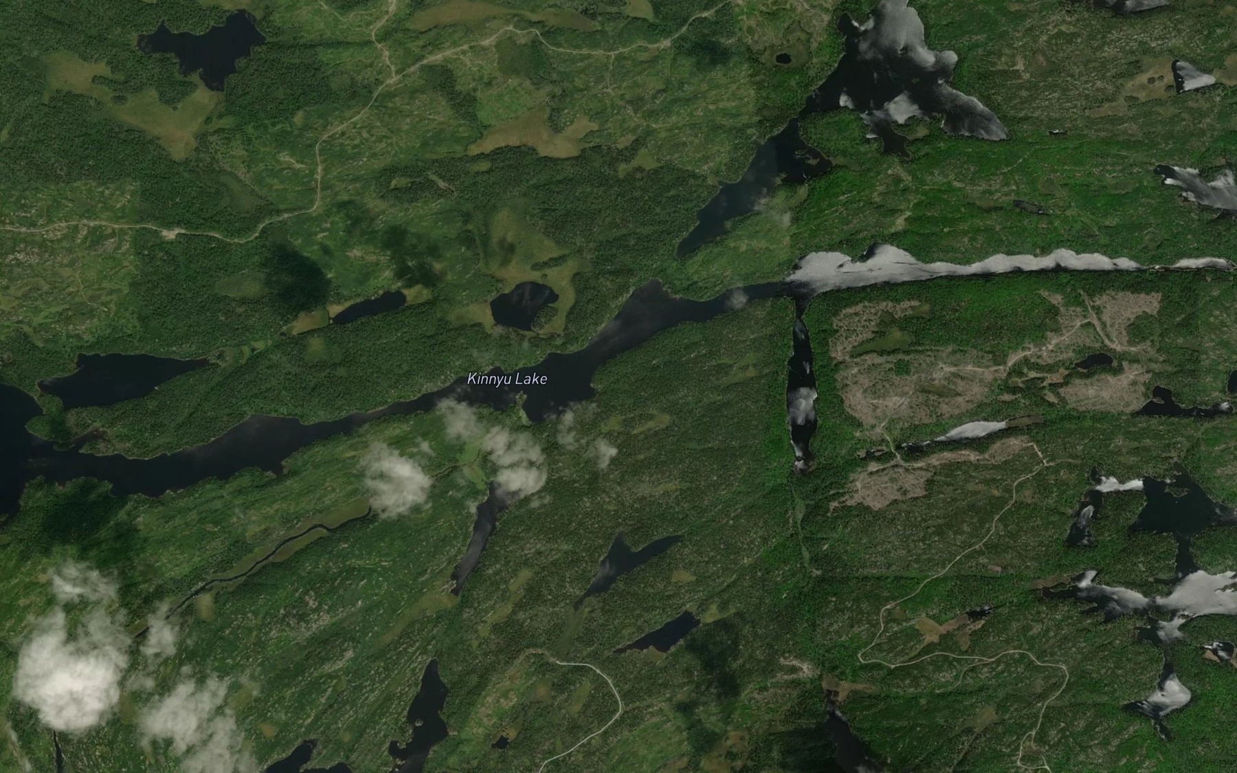 Satellite map of the Kinnyu Lake