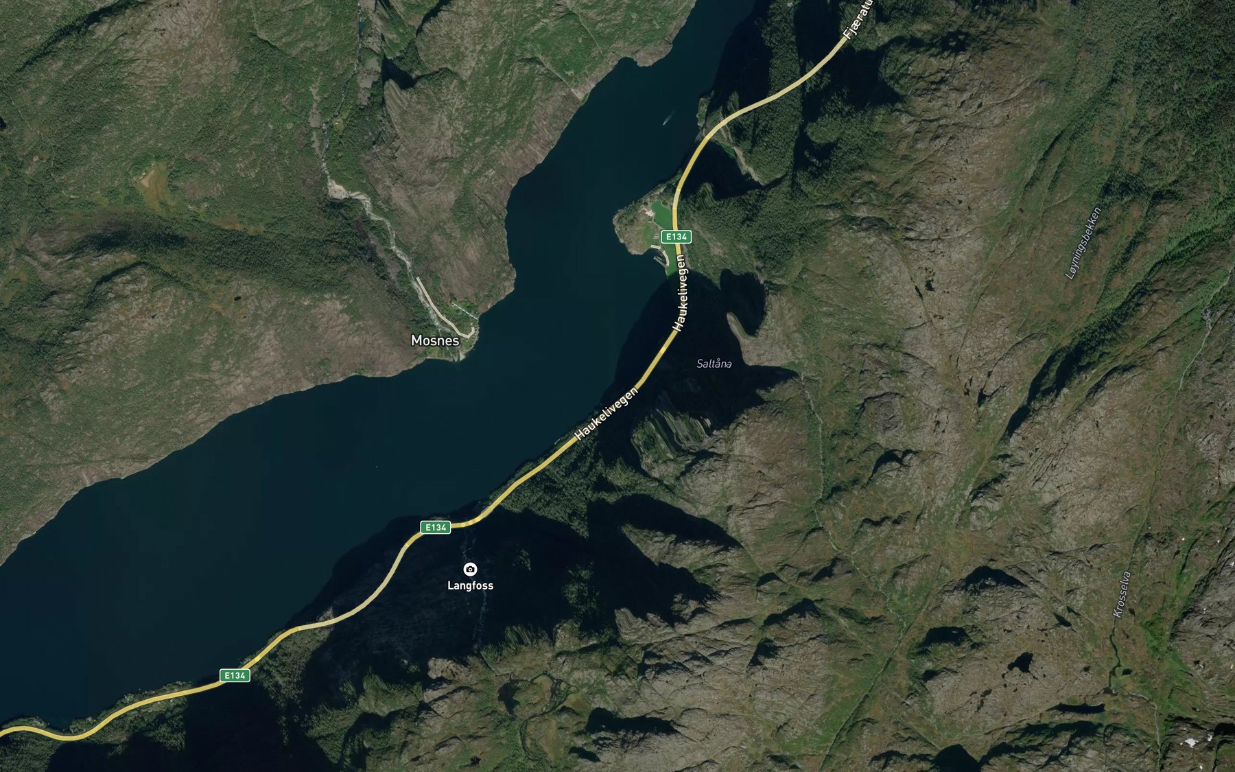 Satellite map of the Pineskar