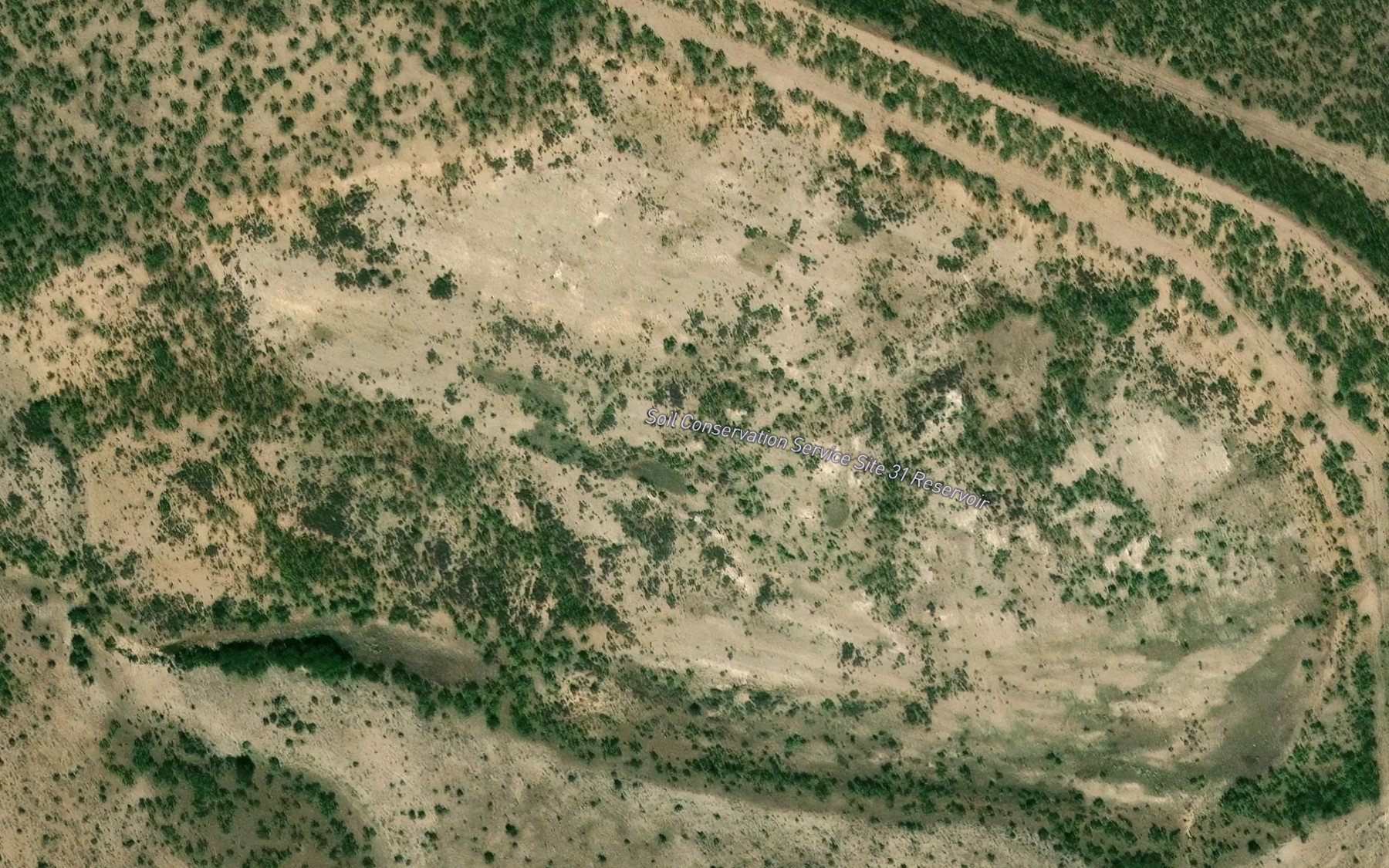 Satellite map of the Soil Conservation Service Site 31 Reservoir