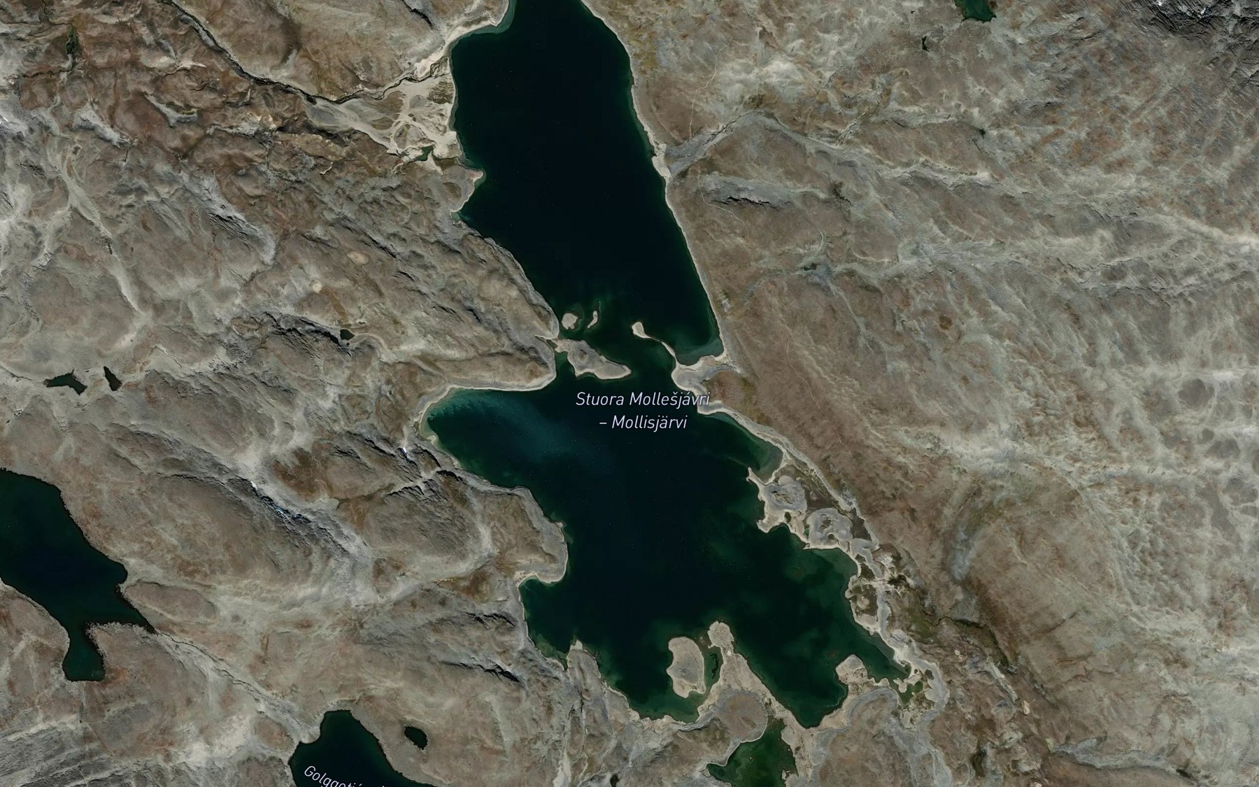 Satellite map of the Stuora Mollesjavri
