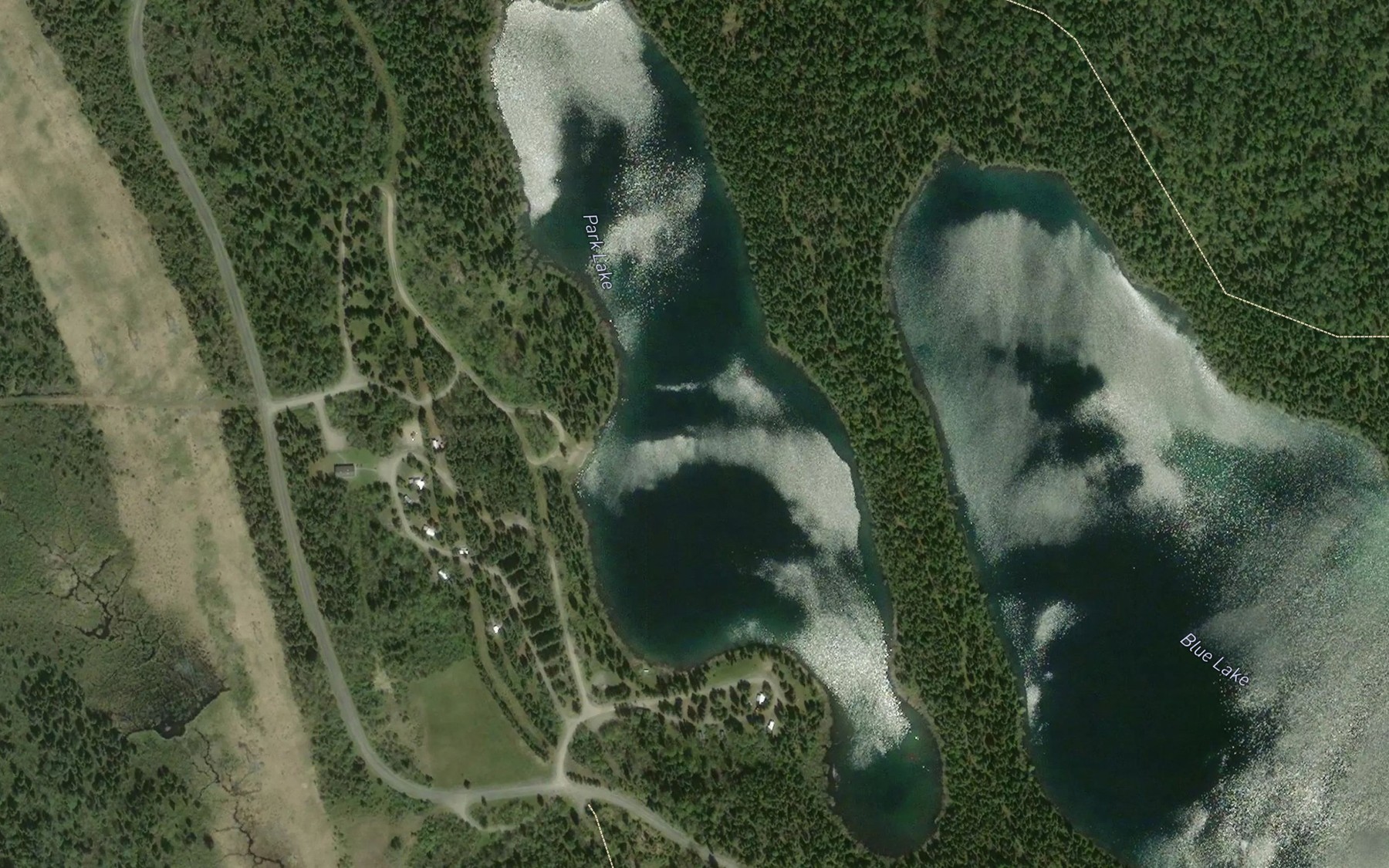 Satellite map of the Park Lake