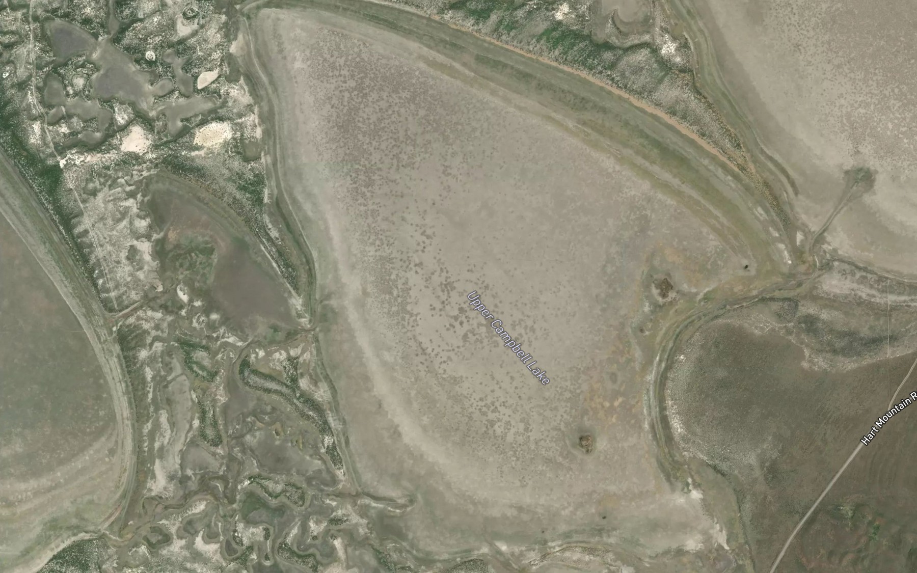 Satellite map of the Upper Campbell Lake