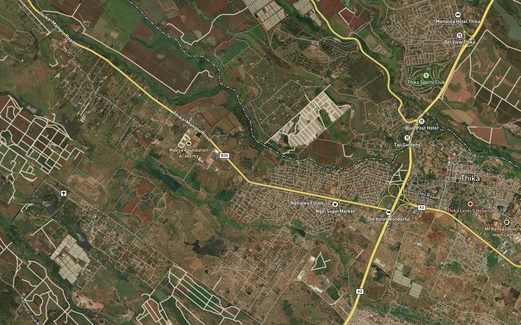 Satellite map of the Kariminu