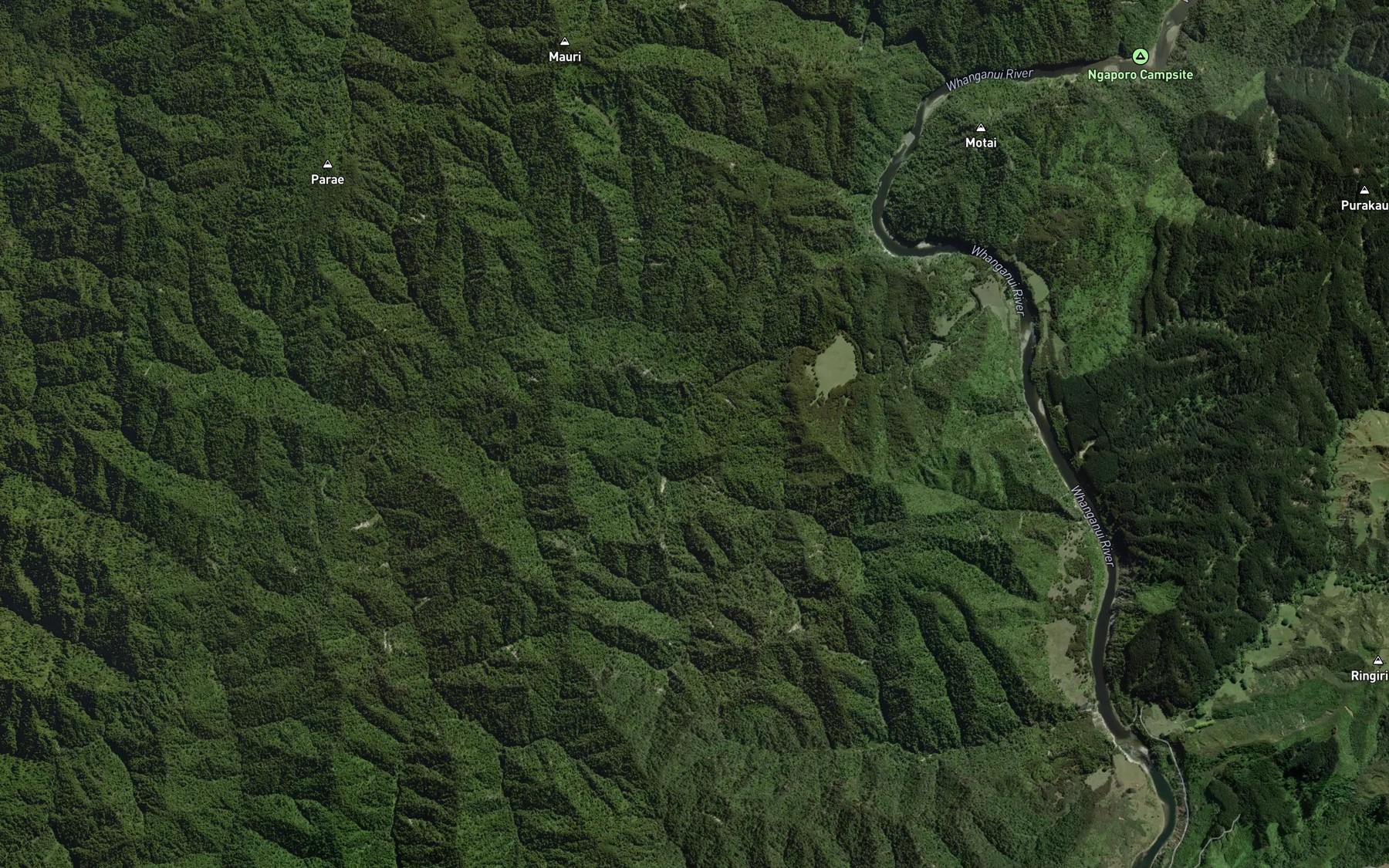 Satellite map of the Kirikore Stream