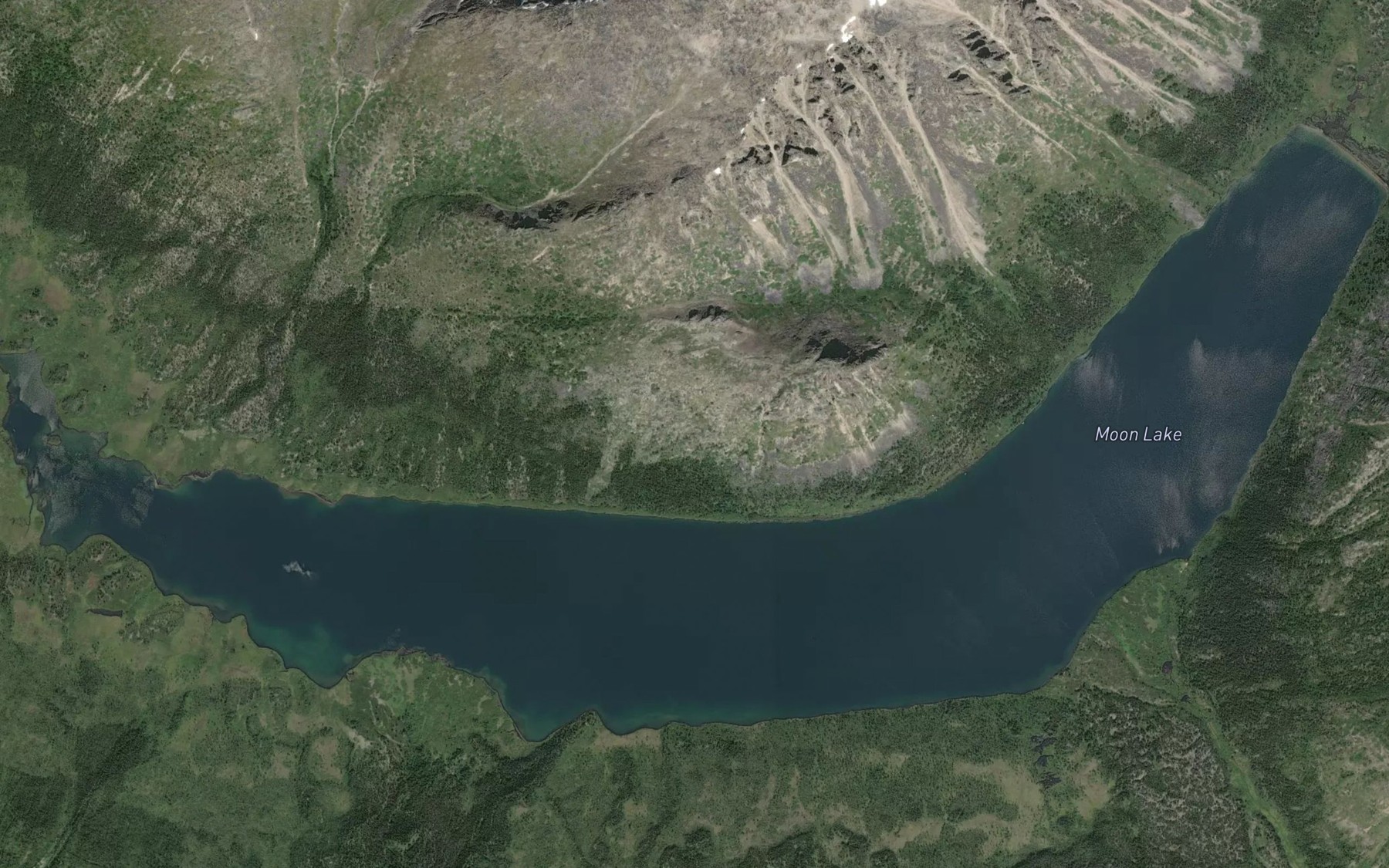 Satellite map of the Moon Lake
