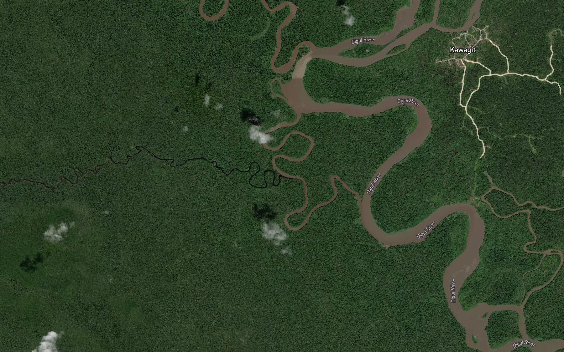 Satellite map of the Sungai Kawa