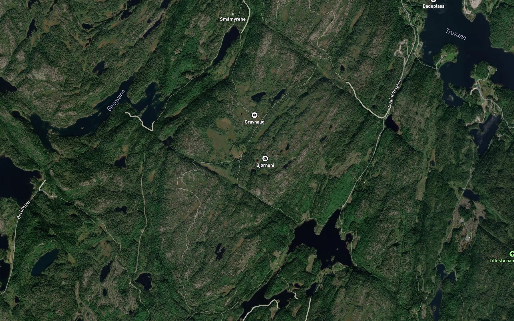 Satellite map of the Bjonnetjenn